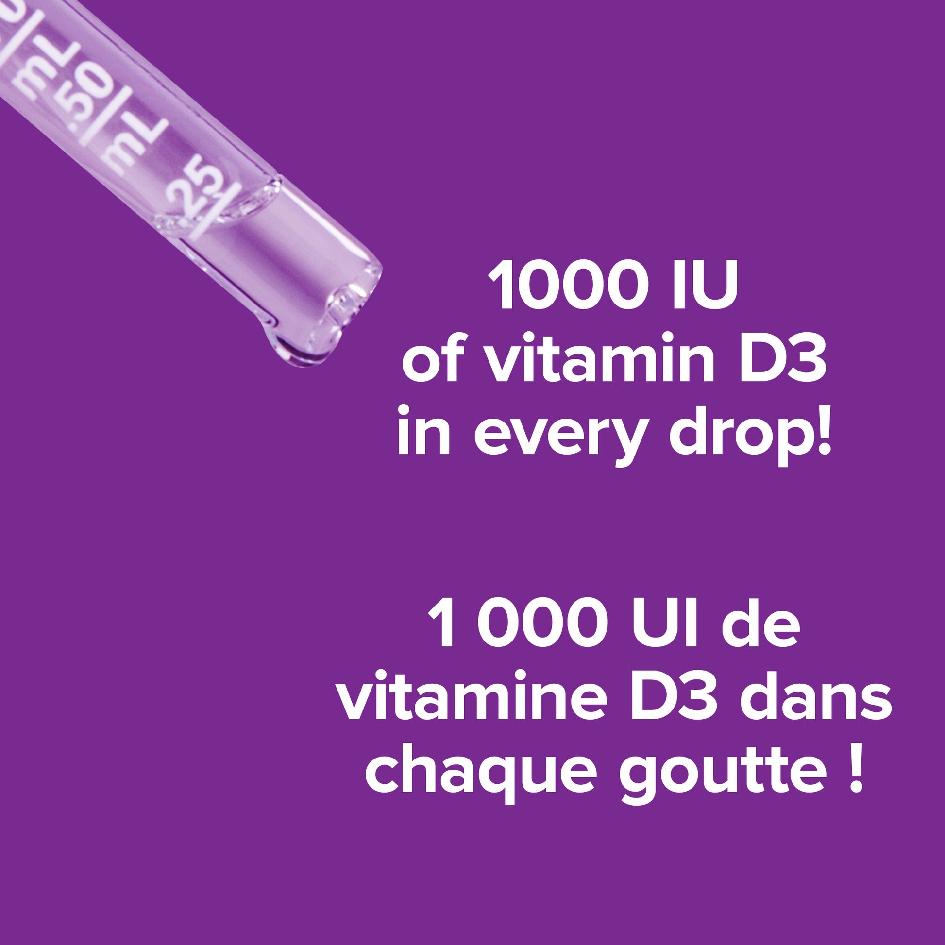 specifications-Vitamine Liquide D3 1000 UI for Webber Naturals