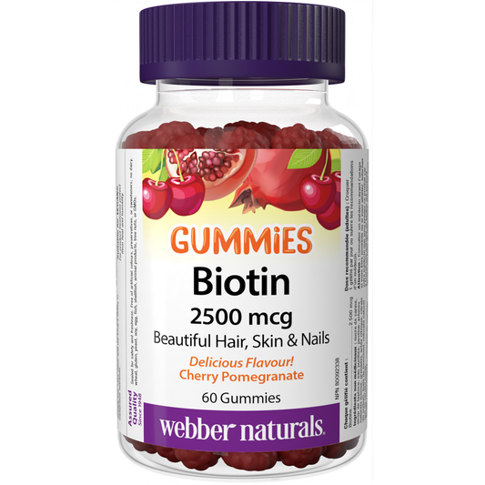 Biotin 2500 mcg Cherry Pomegranate for Webber Naturals|v|hi-res|WN3680