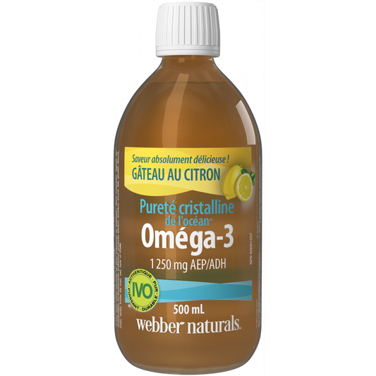 Pureté cristalline de l'océan Omega-3 1 250 mg AEP/ADH Gâteau au citron for Webber Naturals|v|hi-res|WN3497