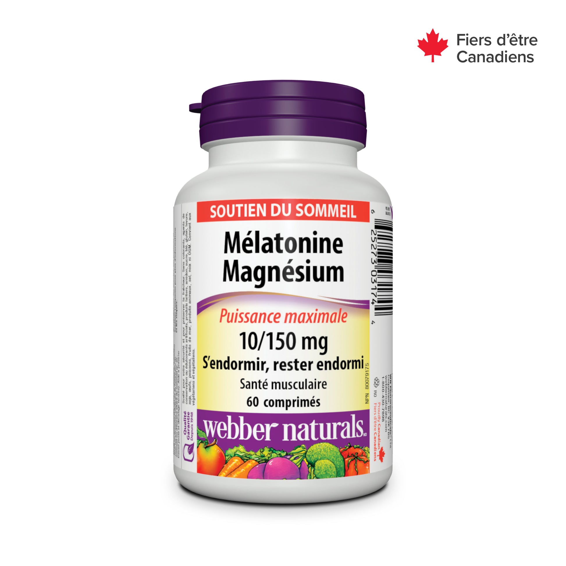 Mélatonine Magnésium Puissance maximale 10/150 mg for Webber Naturals|v|hi-res|WN3174