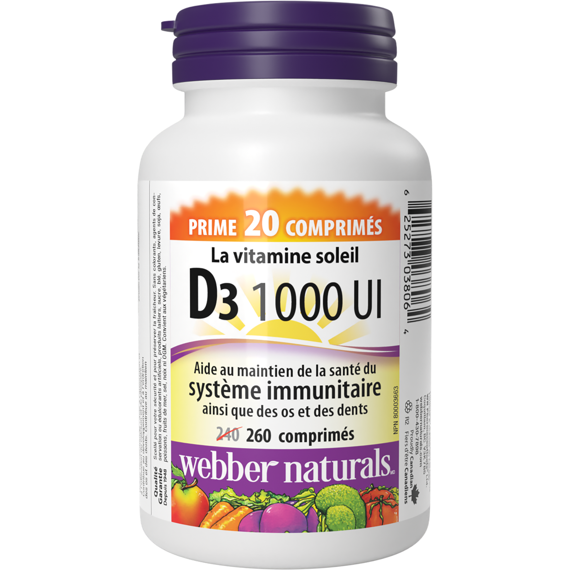 D3 1 000 UI for Webber Naturals|v|hi-res|WN3806
