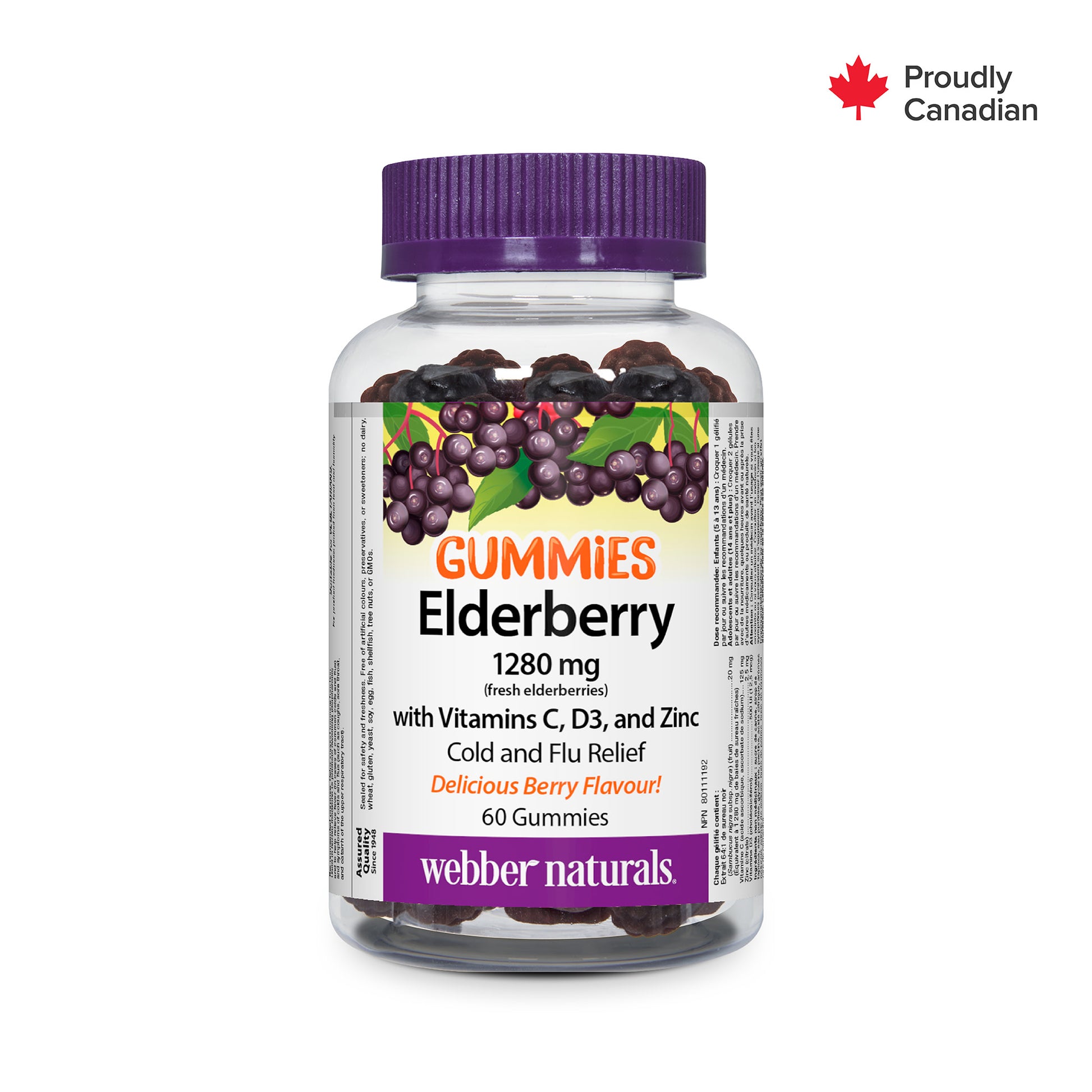 Elderberry Gummies with Vitamins C, D3, and Zinc for Webber Naturals|v|hi-res|WN3900