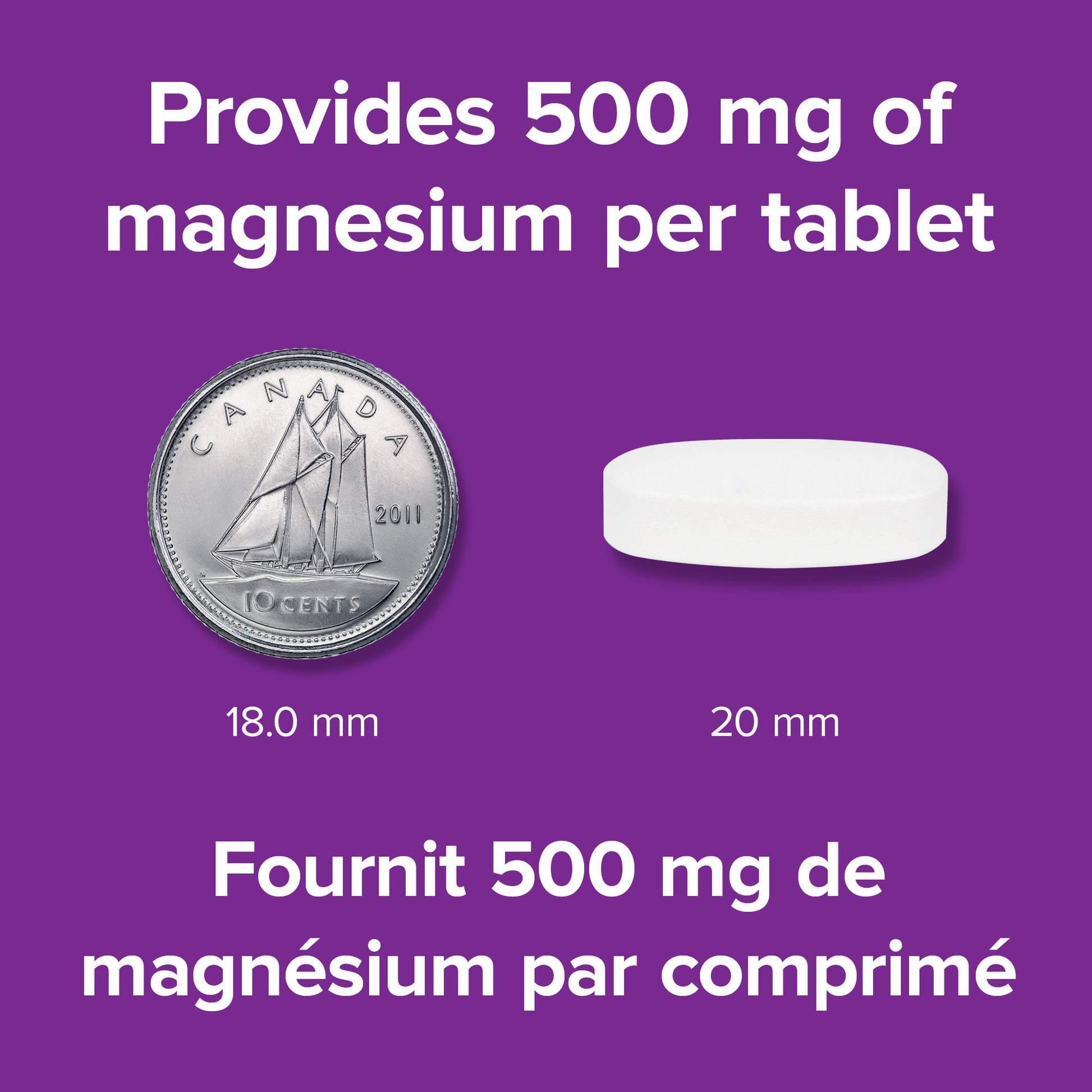 specifications-Magnesium Enhanced Absorption 500 mg for Webber NaturalsWN3162