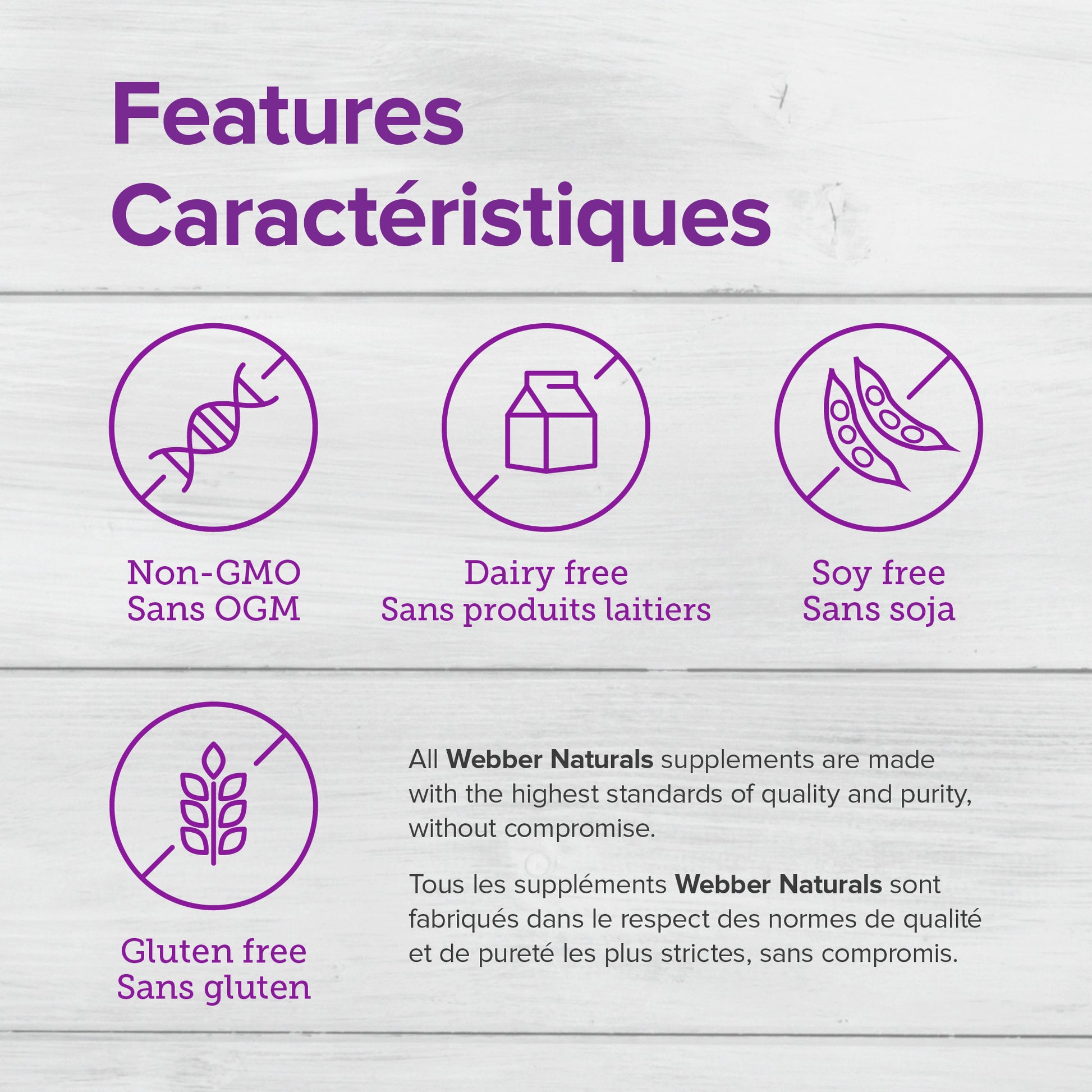 specifications-Calcium 500 mg for Webber Naturals