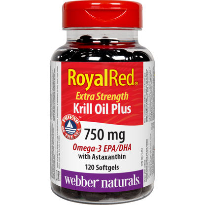Krill Oil Plus Extra Strength 750 mg with Astaxanthin Softgels for Webber Naturals|v|hi-res|WN5248
