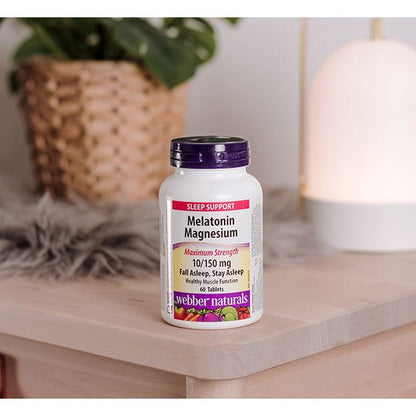 Melatonin Magnesium Maximum Strength 10/150 mg for Webber Naturals|v|hi-res|WN3174