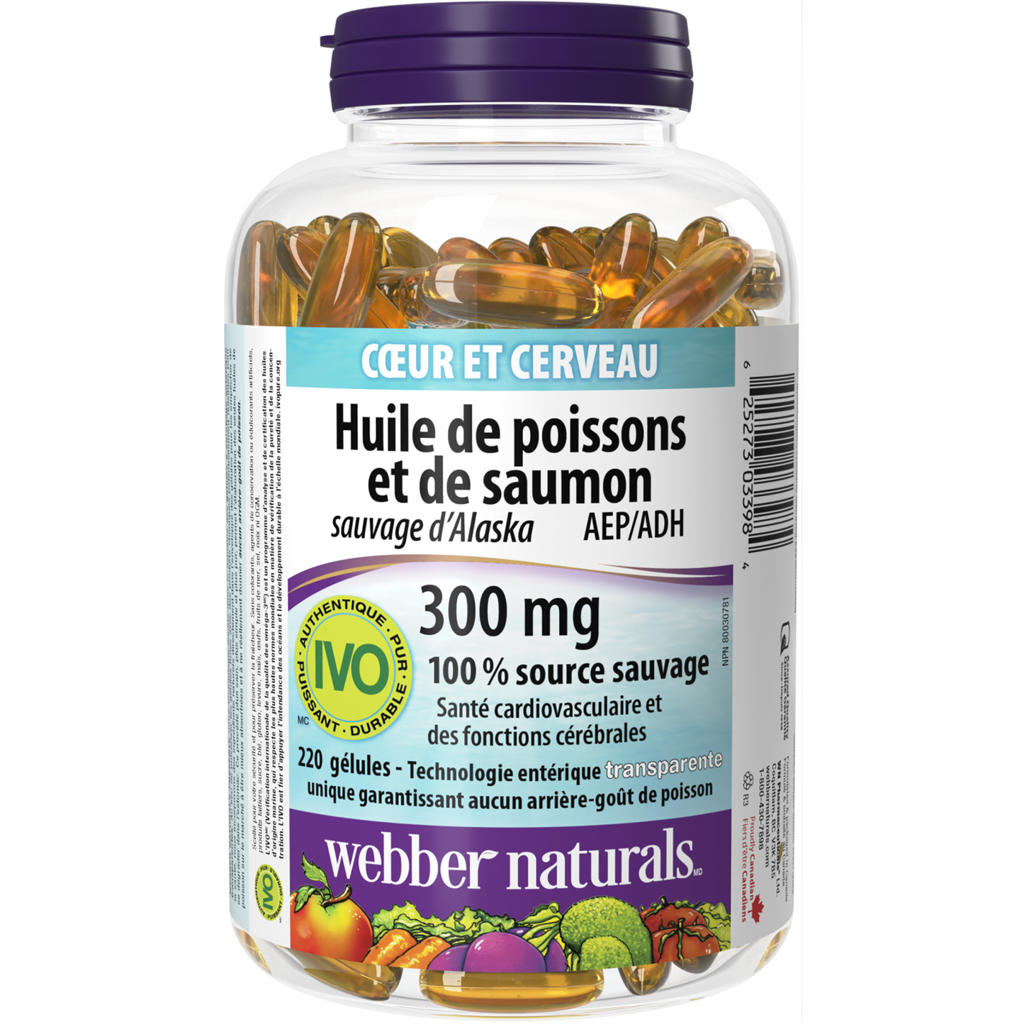 Huile de saumon sauvage du Pacifique 1 000 mg, OmegaFactors