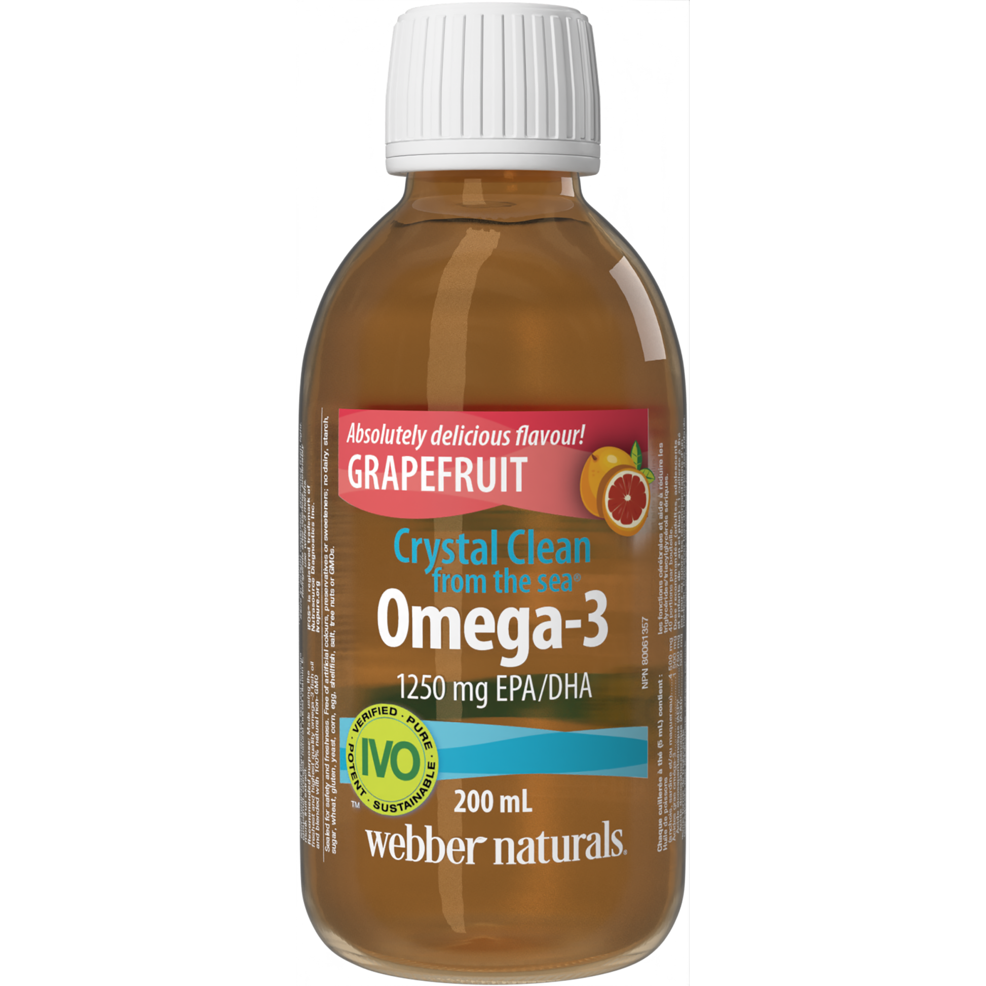 Crystal Clean from the sea® Omega-3 1250 mg EPA/DHA Grapefruit for Webber Naturals|v|hi-res|WN3494