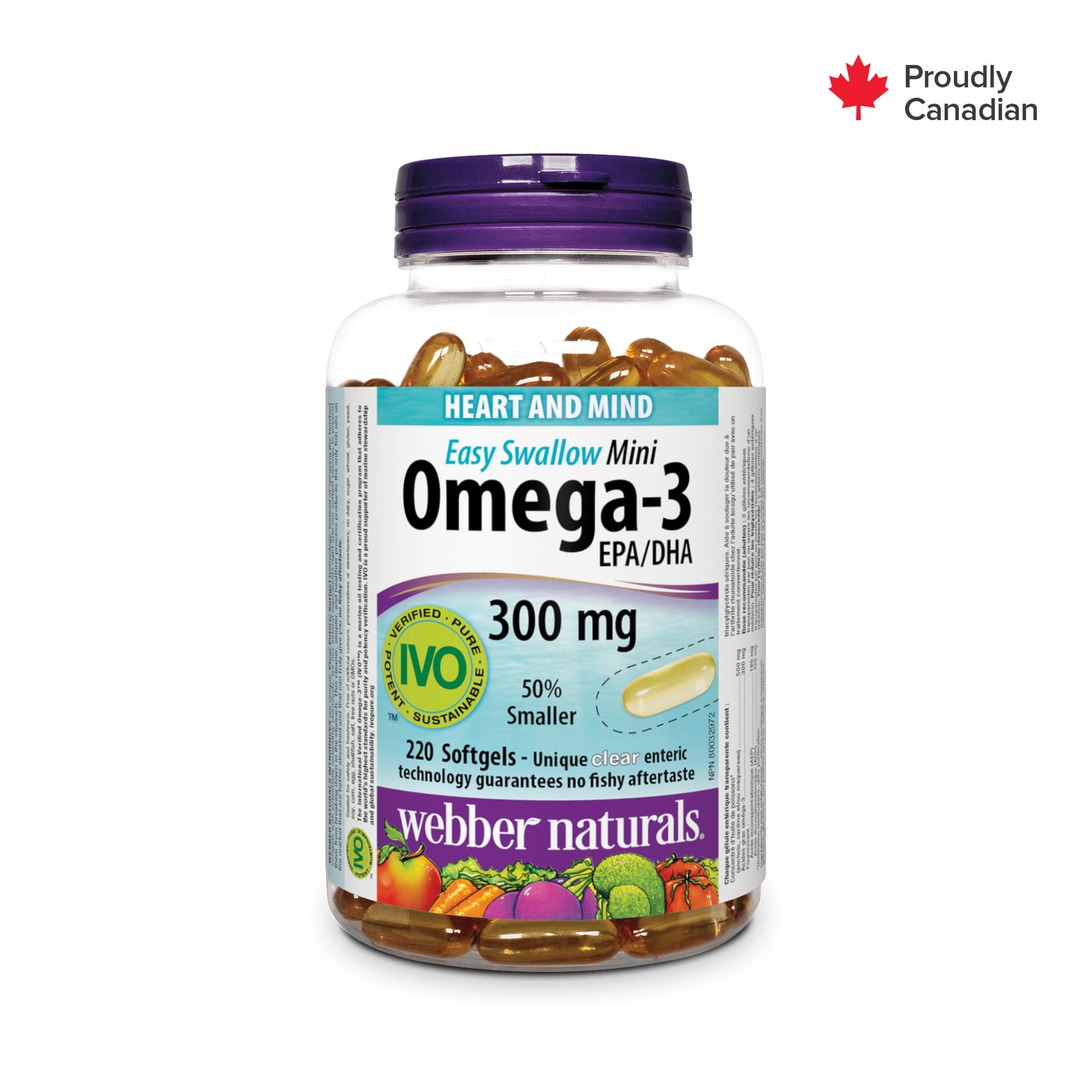 Omega-3 Mini Easy Swallow 300 mg EPA/DHA for Webber Naturals|v|hi-res|WN3393