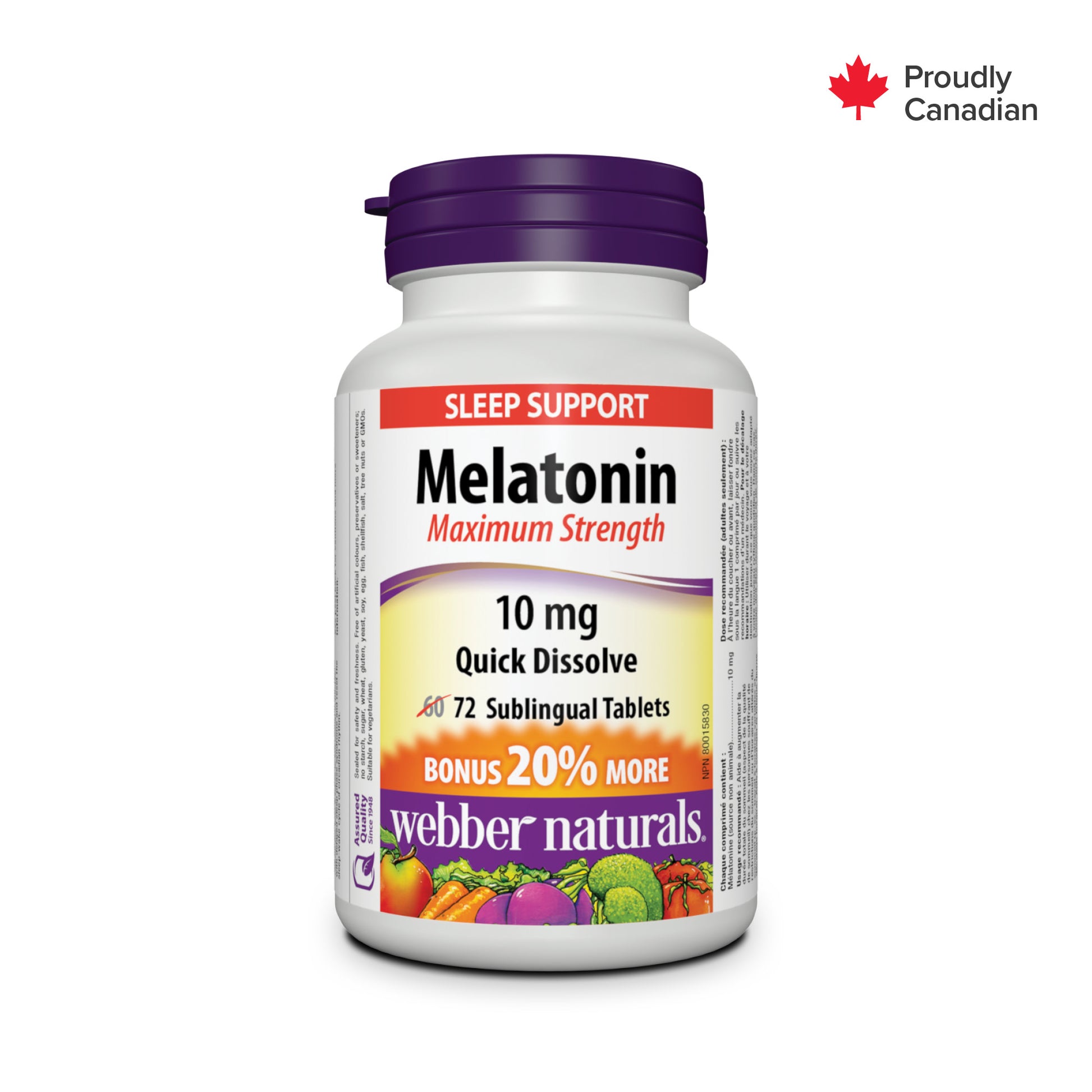 Puissance maximale Mélatonine Dissolution rapide 10 mg for Webber Naturals|v|hi-res|WN3827