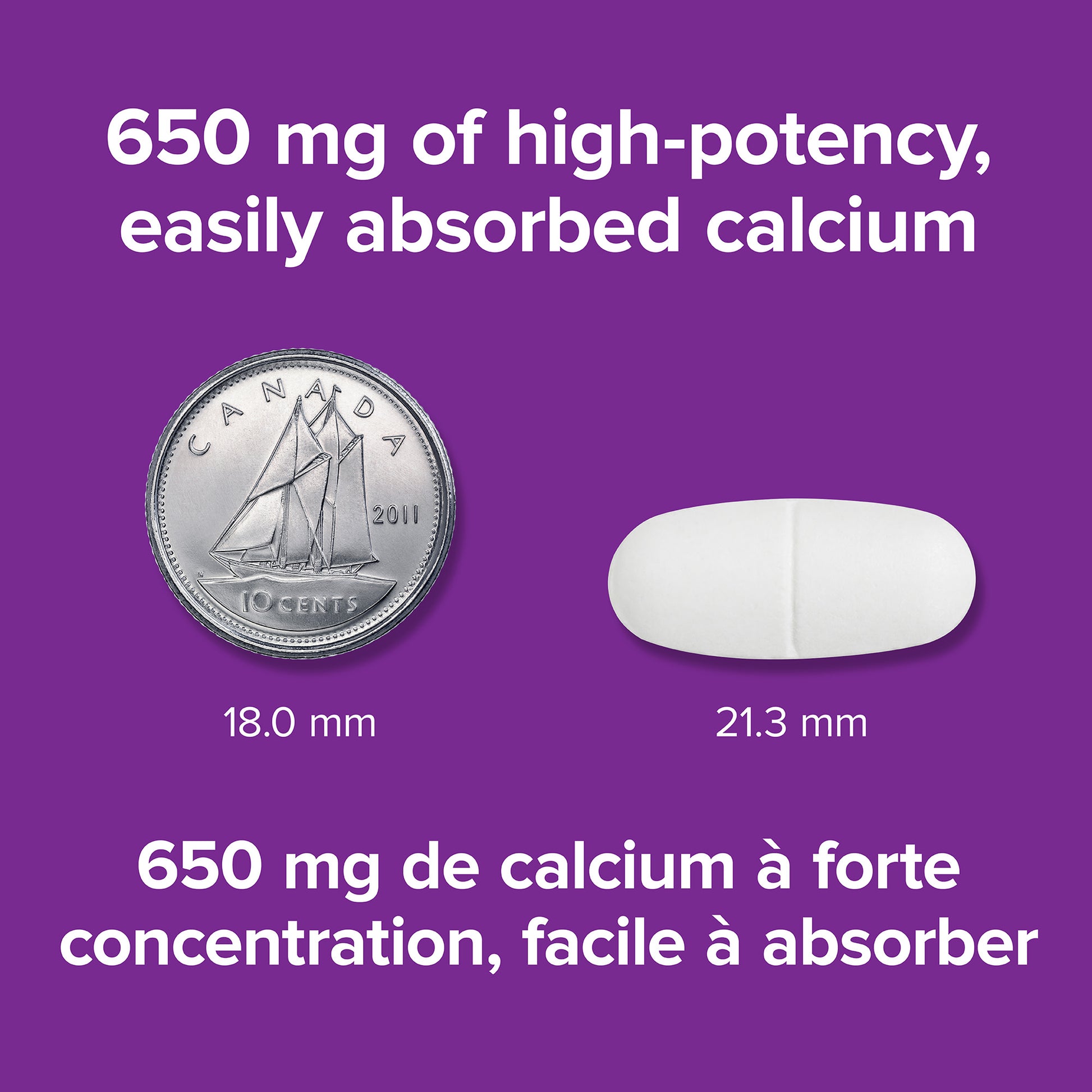 specifications-Ultra Calcium Enhanced Absorption 650 mg for Webber NaturalsWN3904