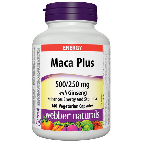 Maca Plus with Ginseng  500/250 mg Vegetarian Capsules for Webber Naturals|v|hi-res|WN5263