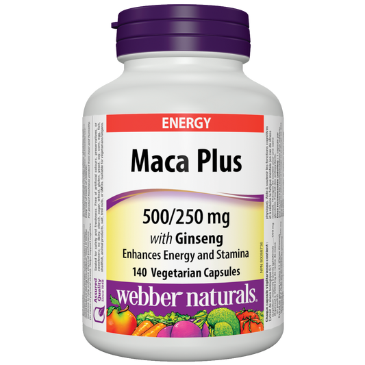 Maca Plus with Ginseng  500/250 mg Vegetarian Capsules for Webber Naturals|v|hi-res|WN5263