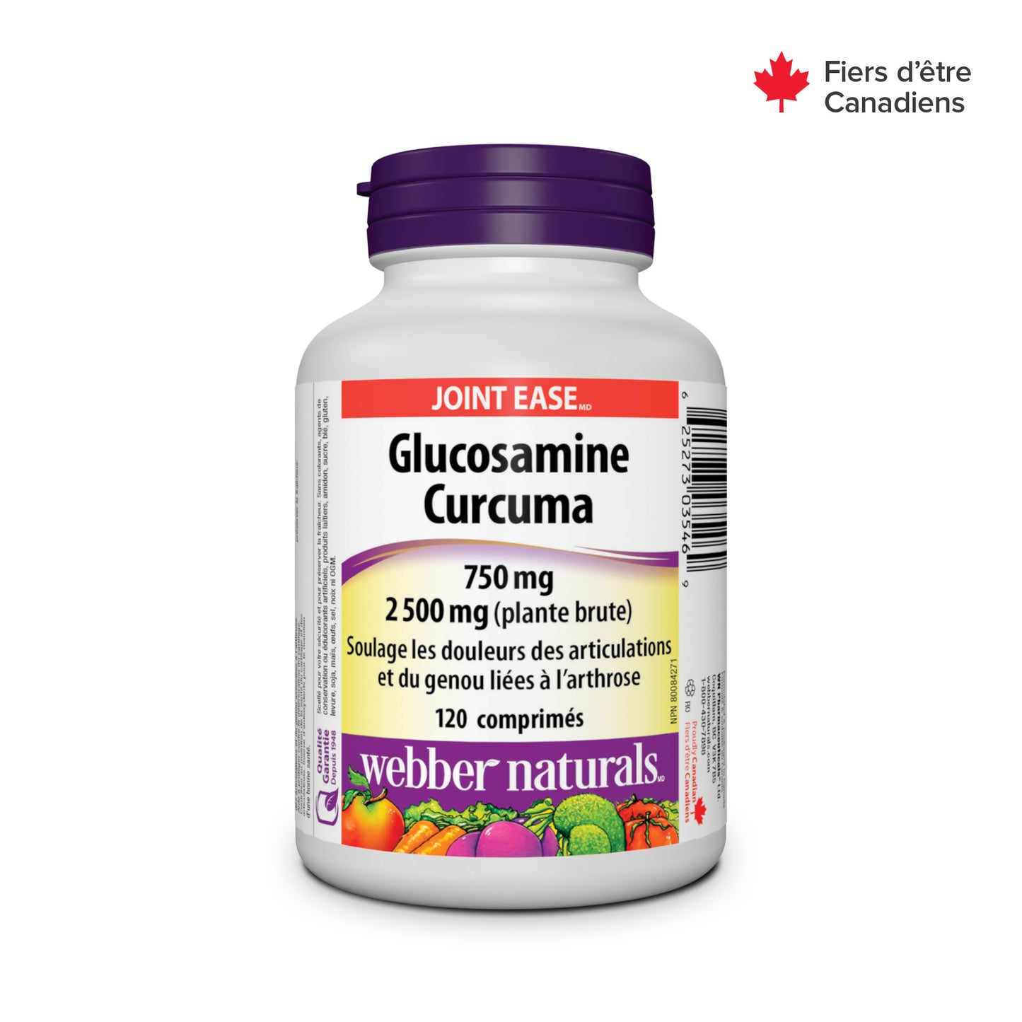 Glucosamine Turmeric 750 mg / 2,500 mg (raw herb) for Webber Naturals|v|hi-res|WN3546