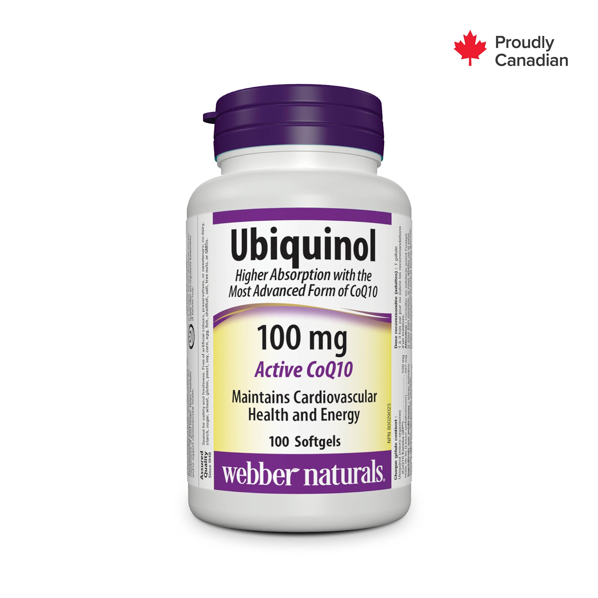 Ubiquinol QH(MD) Active CoQ10 100 mg gélules for Webber Naturals|v|hi-res|WN5178