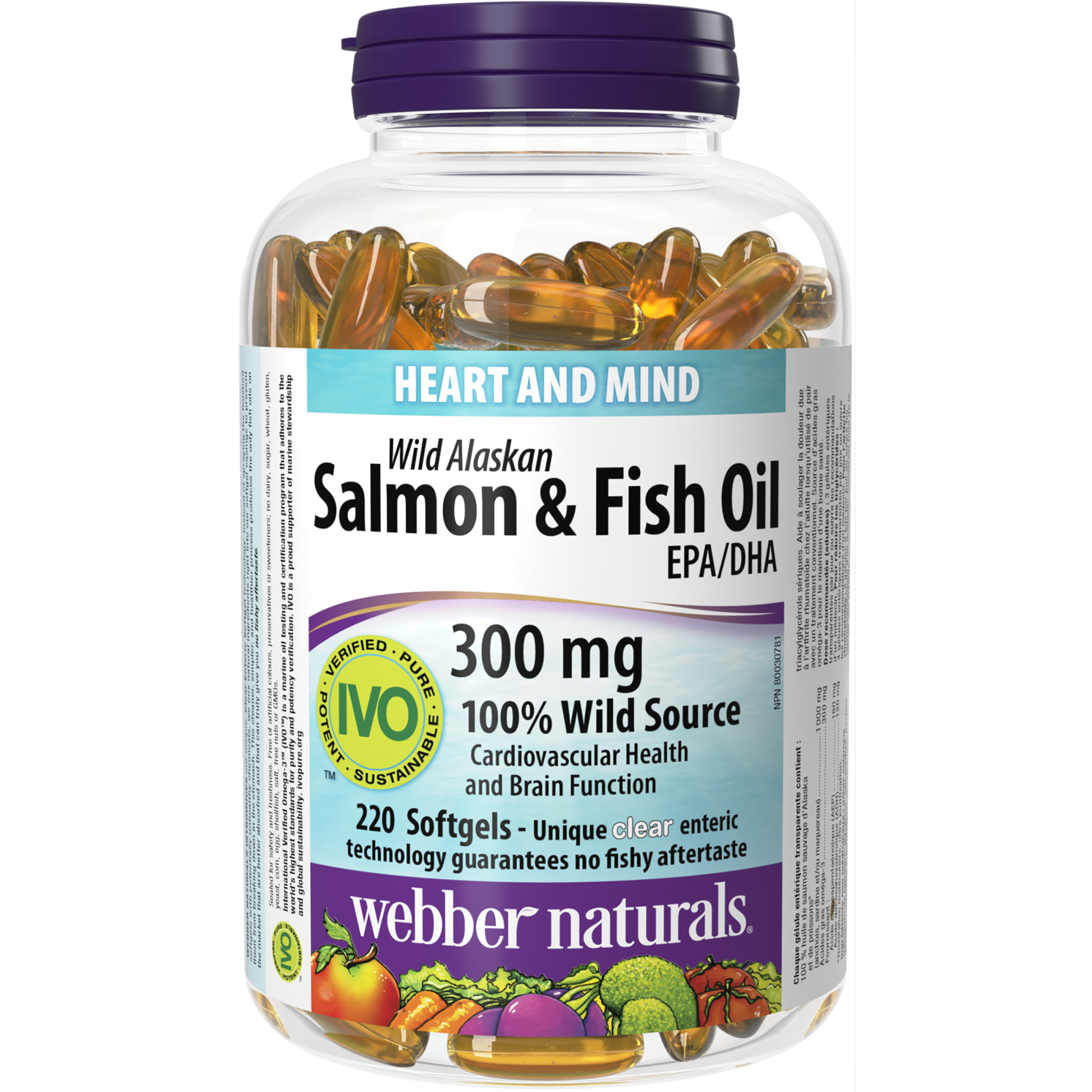 Wild Alaskan Salmon & Fish Oil 300 mg EPA/DHA for Webber Naturals|v|hi-res|WN3398