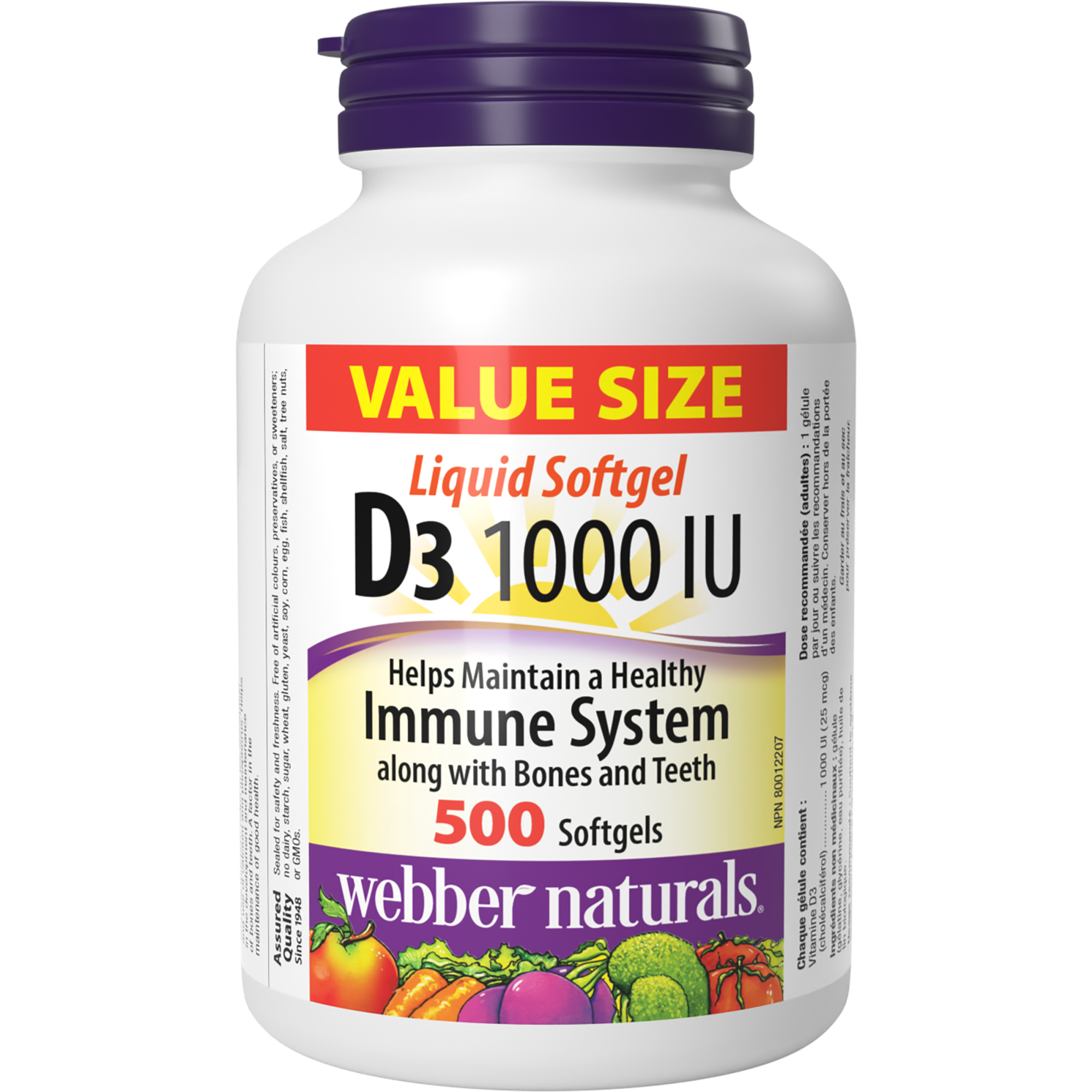 Vitamin D3 1000 IU for Webber Naturals|v|hi-res|WN3819