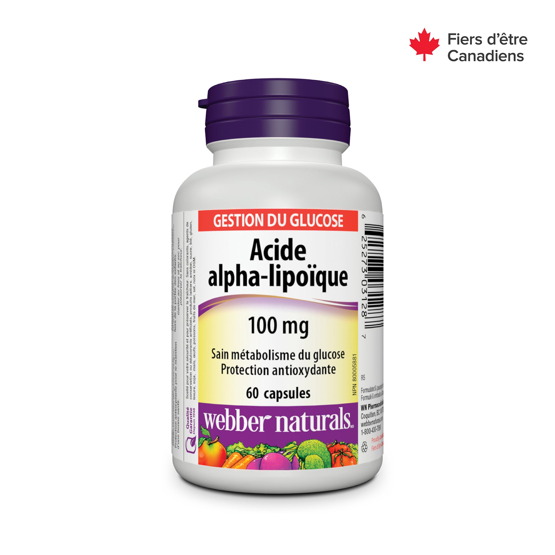 Acide alpha-lipoïque 100 mg for Webber Naturals|v|hi-res|WN3128