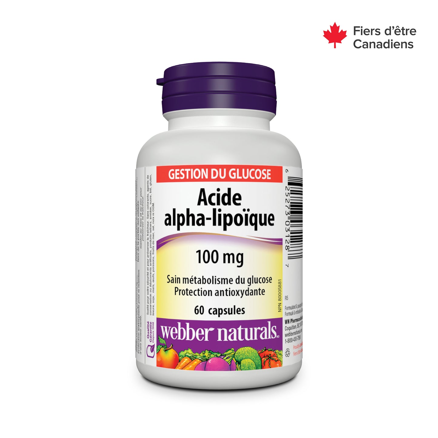 Acide alpha-lipoïque 100 mg for Webber Naturals|v|hi-res|WN3128