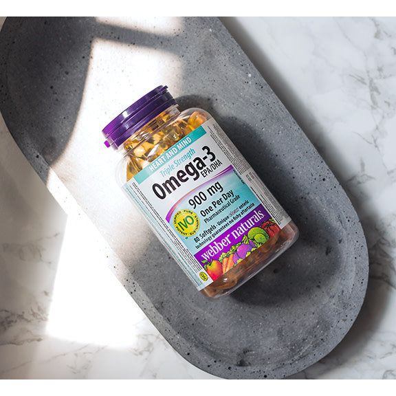 Triple Strength Omega 3 900 mg One a day Webber Naturals