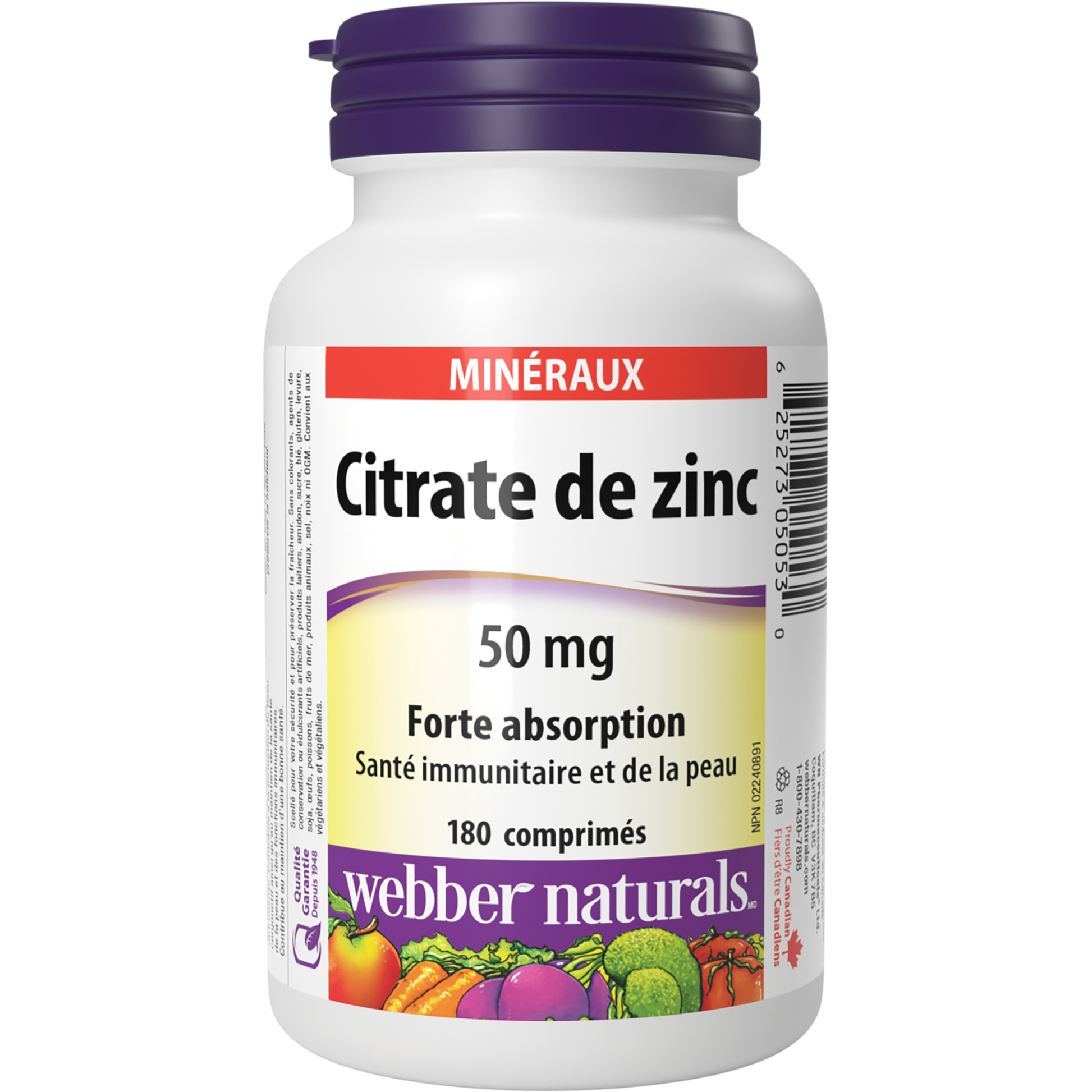 Citrate de zinc 50 mg for Webber Naturals|v|hi-res|WN5053