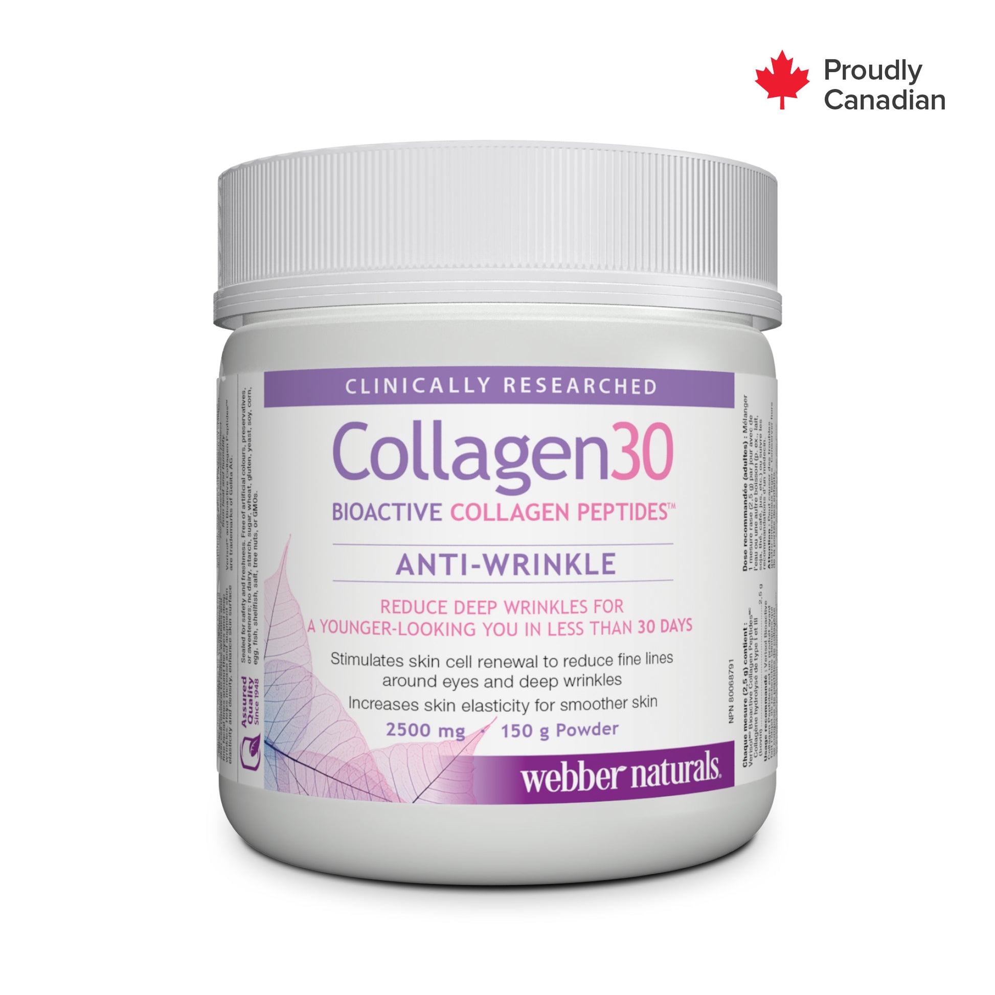 Collagen30 Anti-rides Bioactive Collagen Peptides 2 500 mg for Webber Naturals|v|hi-res|WN3665