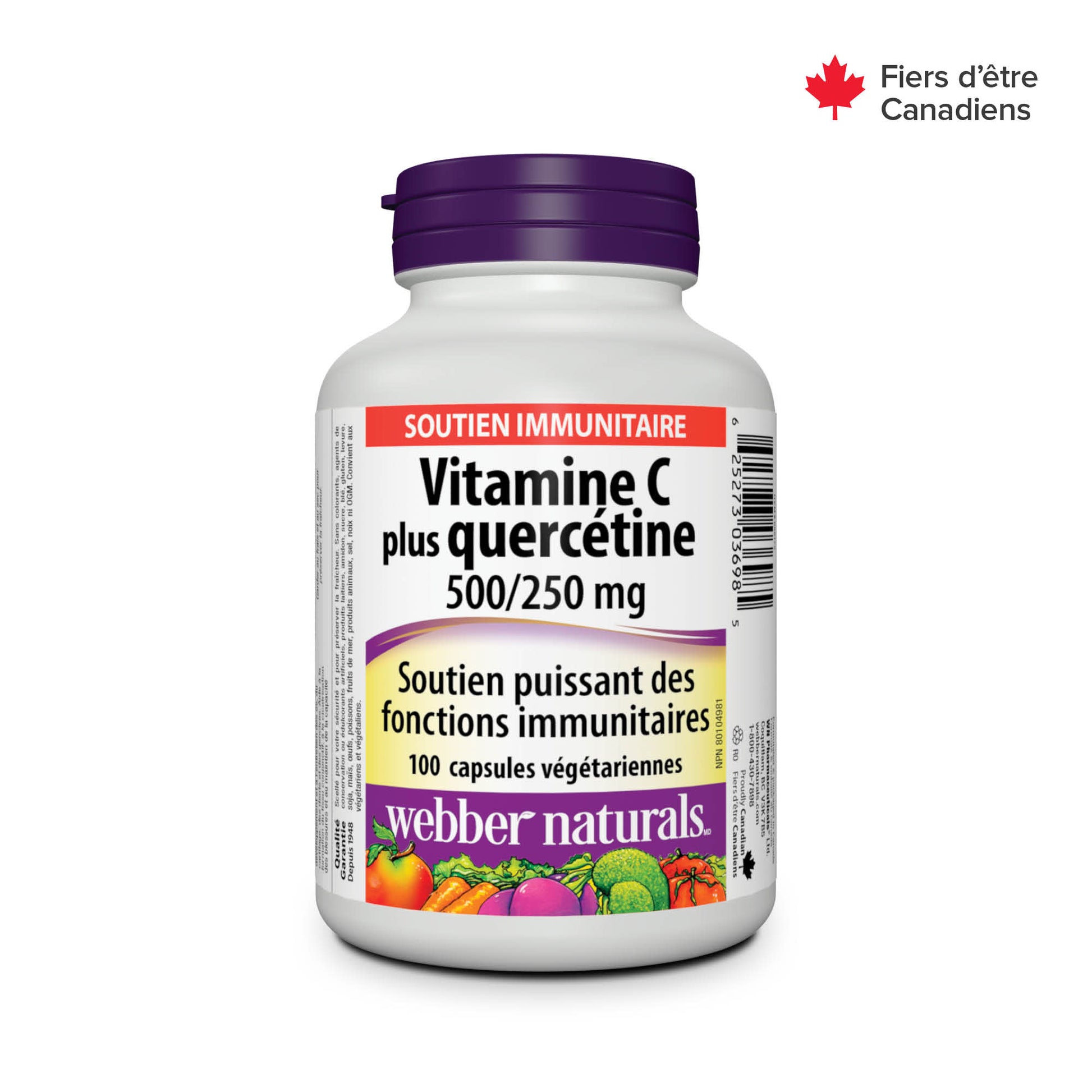 Vitamin C Plus Quercetin 500/250 mg for Webber Naturals|v|hi-res|WN3698