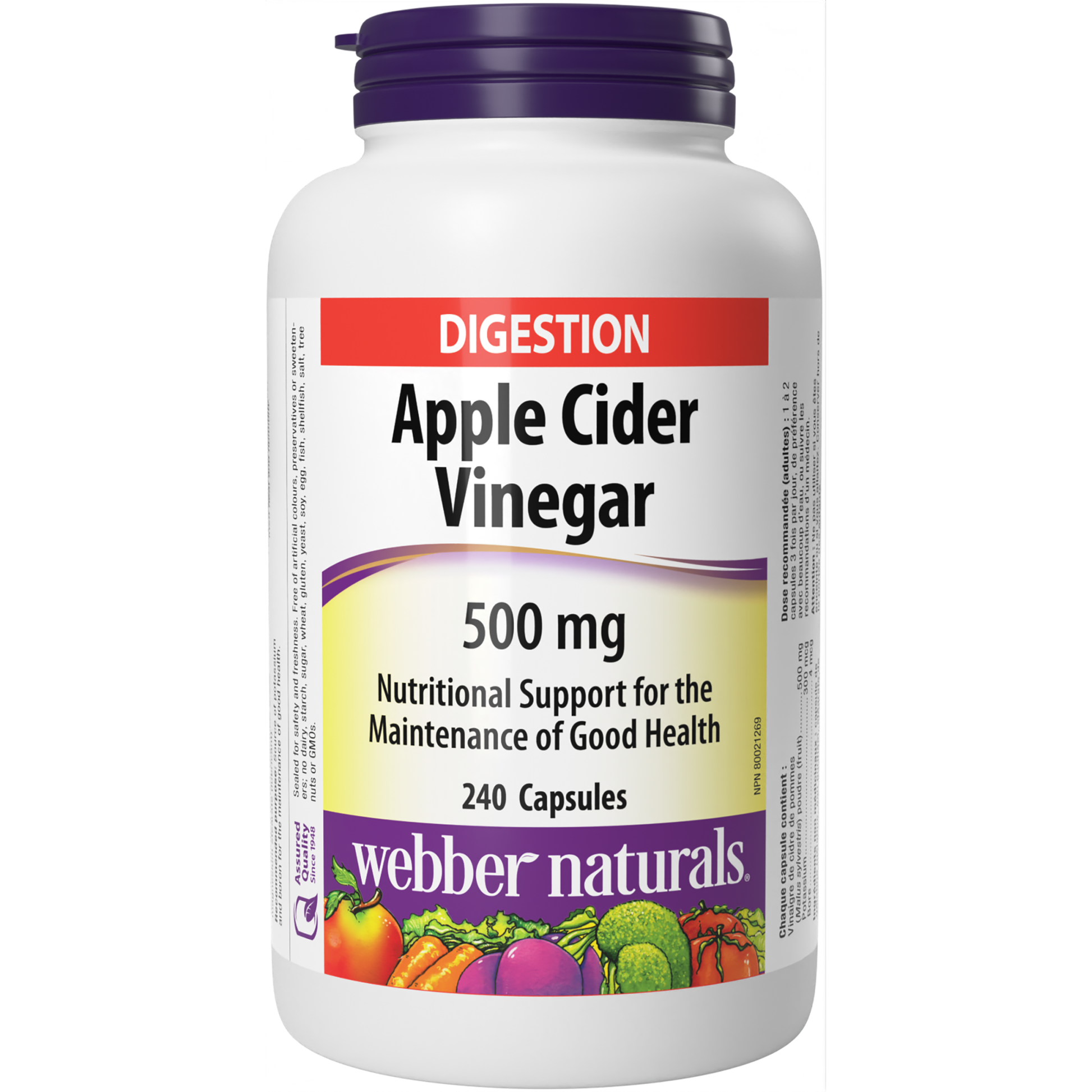 Apple Cider Vinegar 500 mg for Webber Naturals|v|hi-res|WN5054