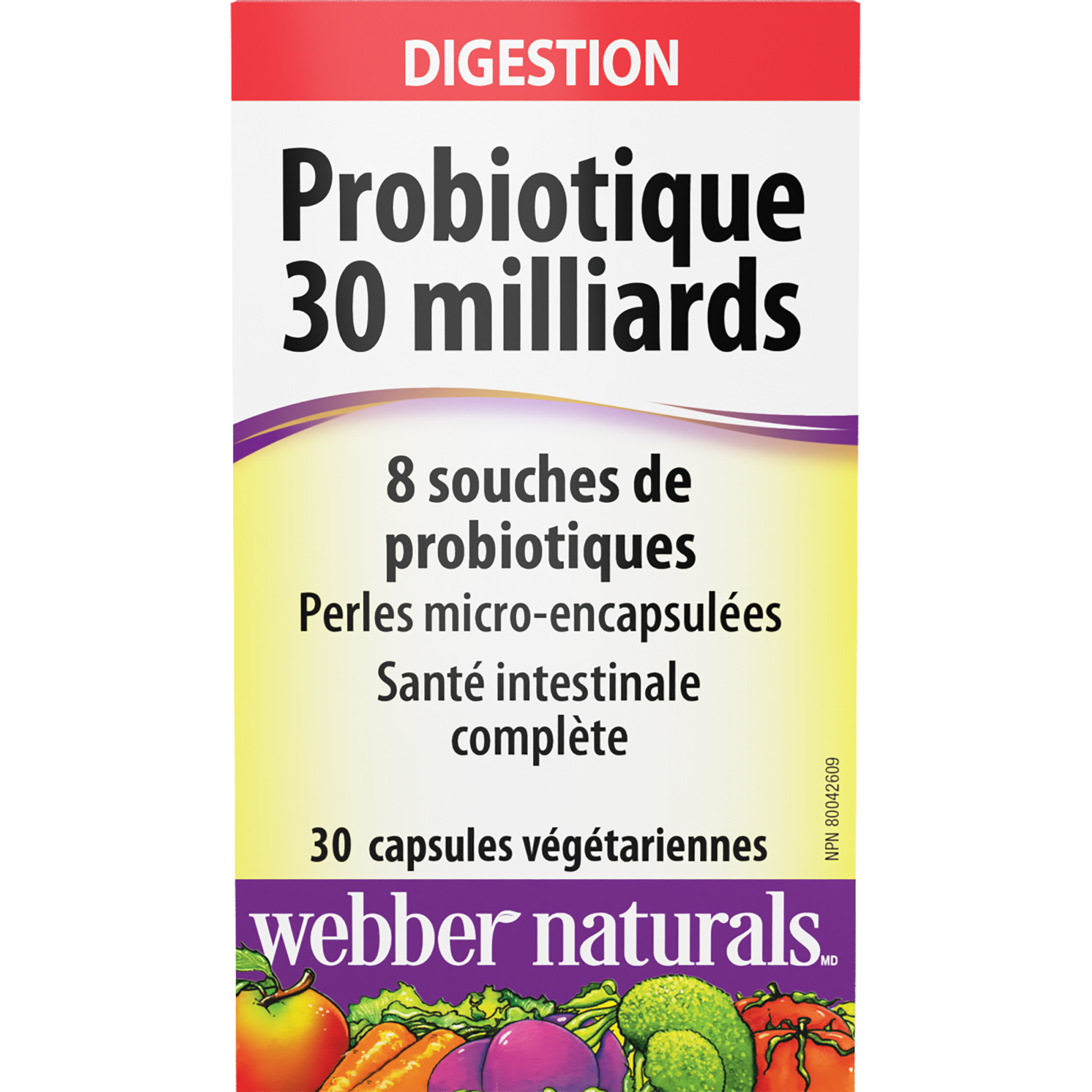 Probiotiques 30 milliards 8 souches de probiotiques for Webber Naturals|v|hi-res|WN3216