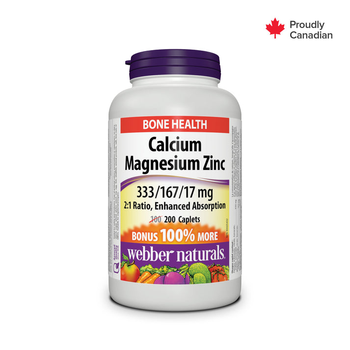 Calcium Magnesium Zinc for Bone Health | Webber Naturals