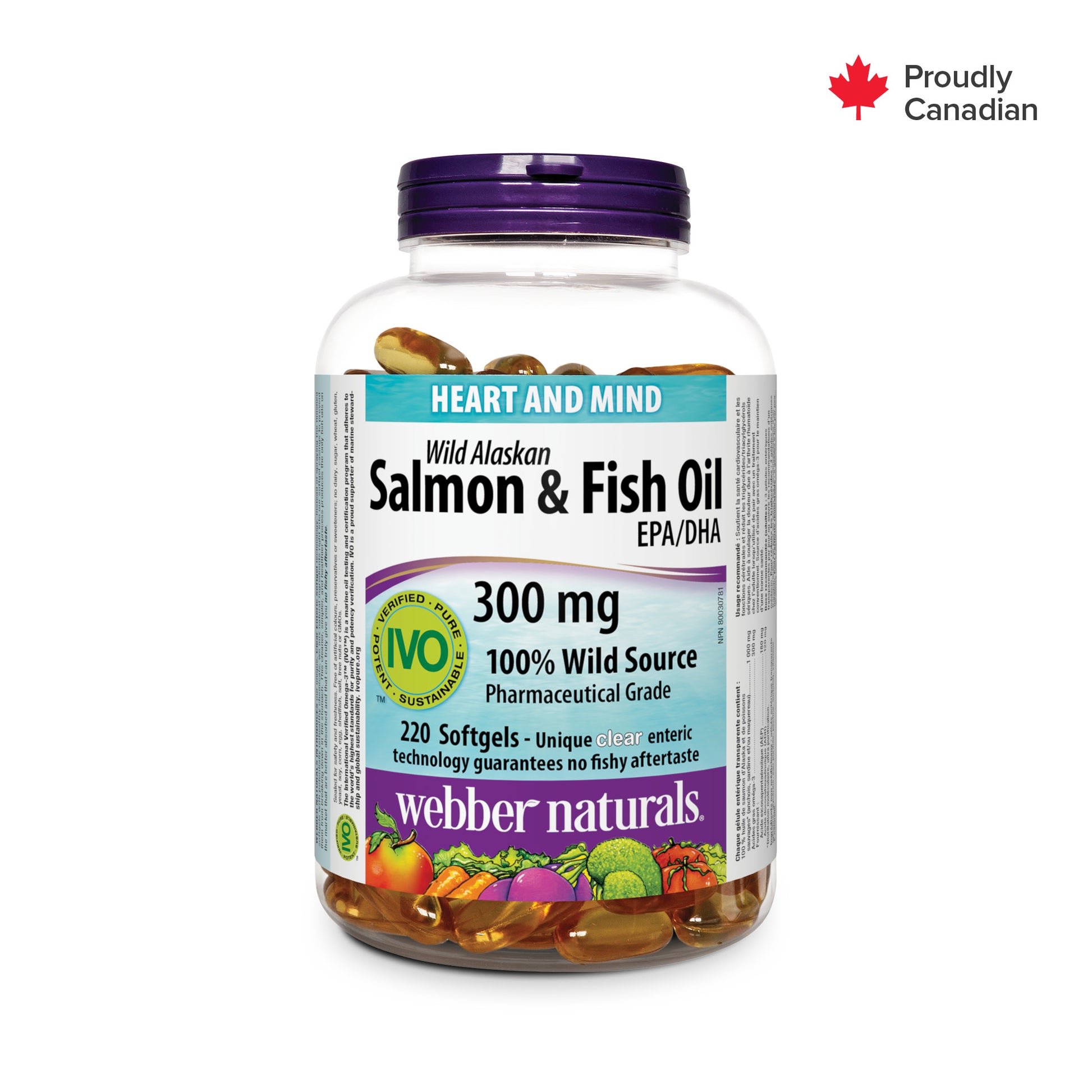 Wild Alaskan Salmon & Fish Oil 300 mg EPA/DHA for Webber Naturals|v|hi-res|WN3398