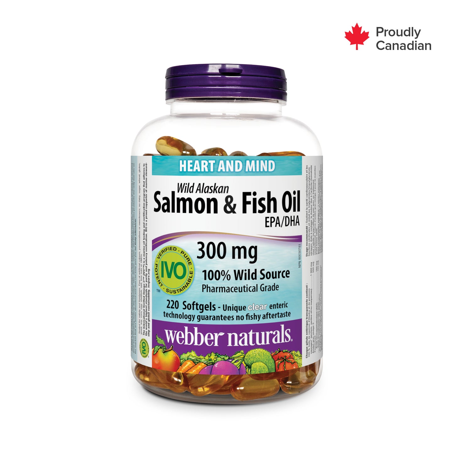 Huile de poissons et de saumon sauvage d’Alaska AEP/ADH 300 mg for Webber Naturals|v|hi-res|WN3398
