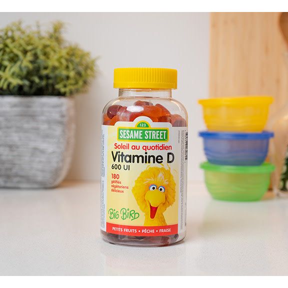 specifications-Vitamine D3 600 UI petits fruits • pêche • fraise for Sesame Street®