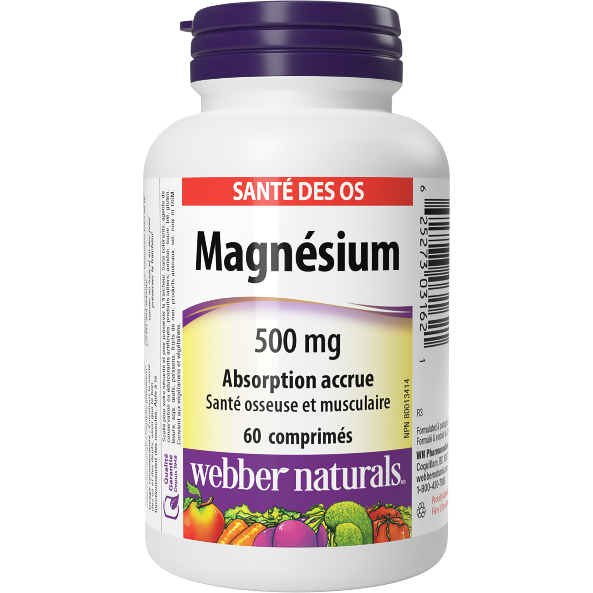 Magnésium Absorption accrue 500 mg for Webber Naturals|v|hi-res|WN3162