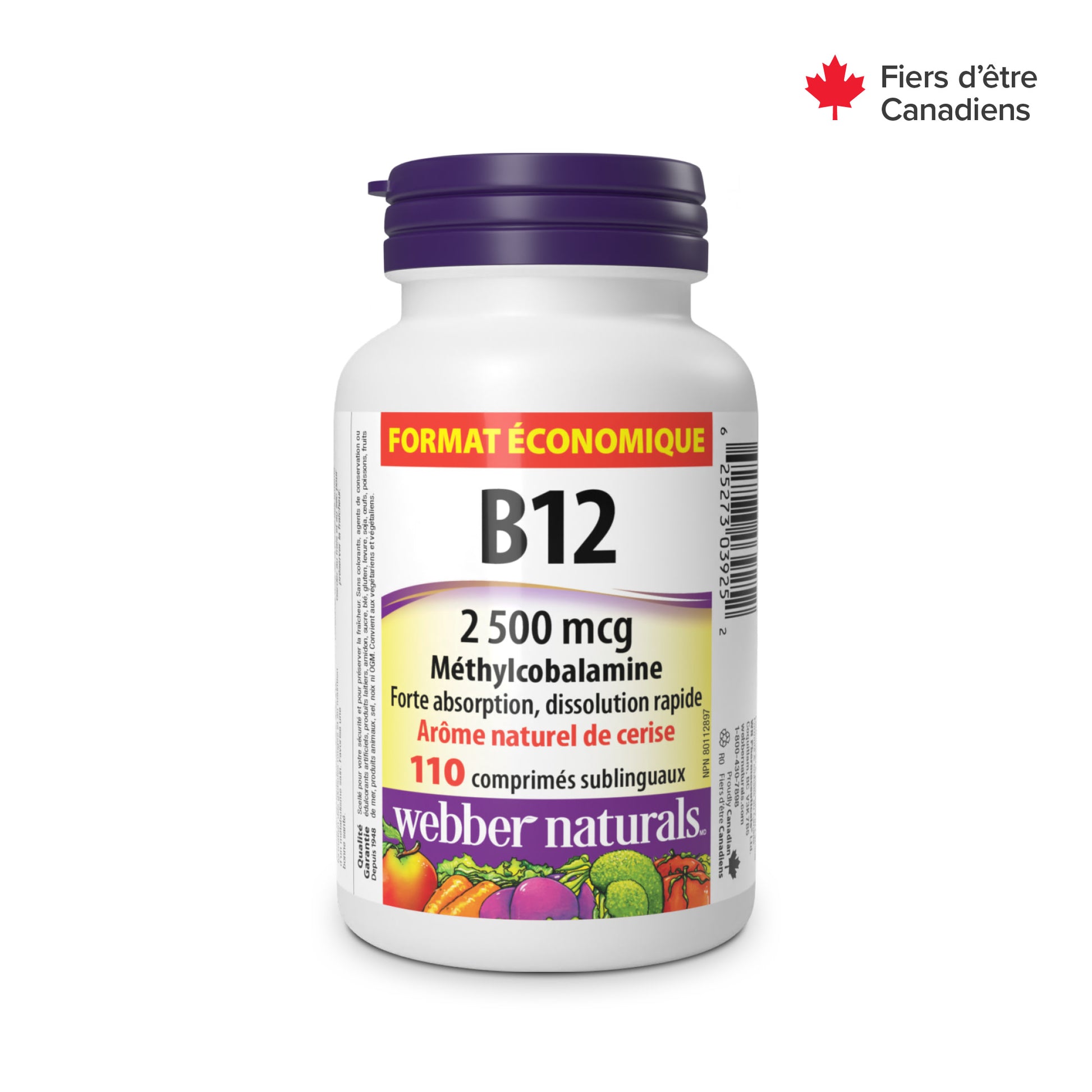 Vitamin B12 Methylcobalamin 2500 mcg for Webber Naturals|v|hi-res|WN3925