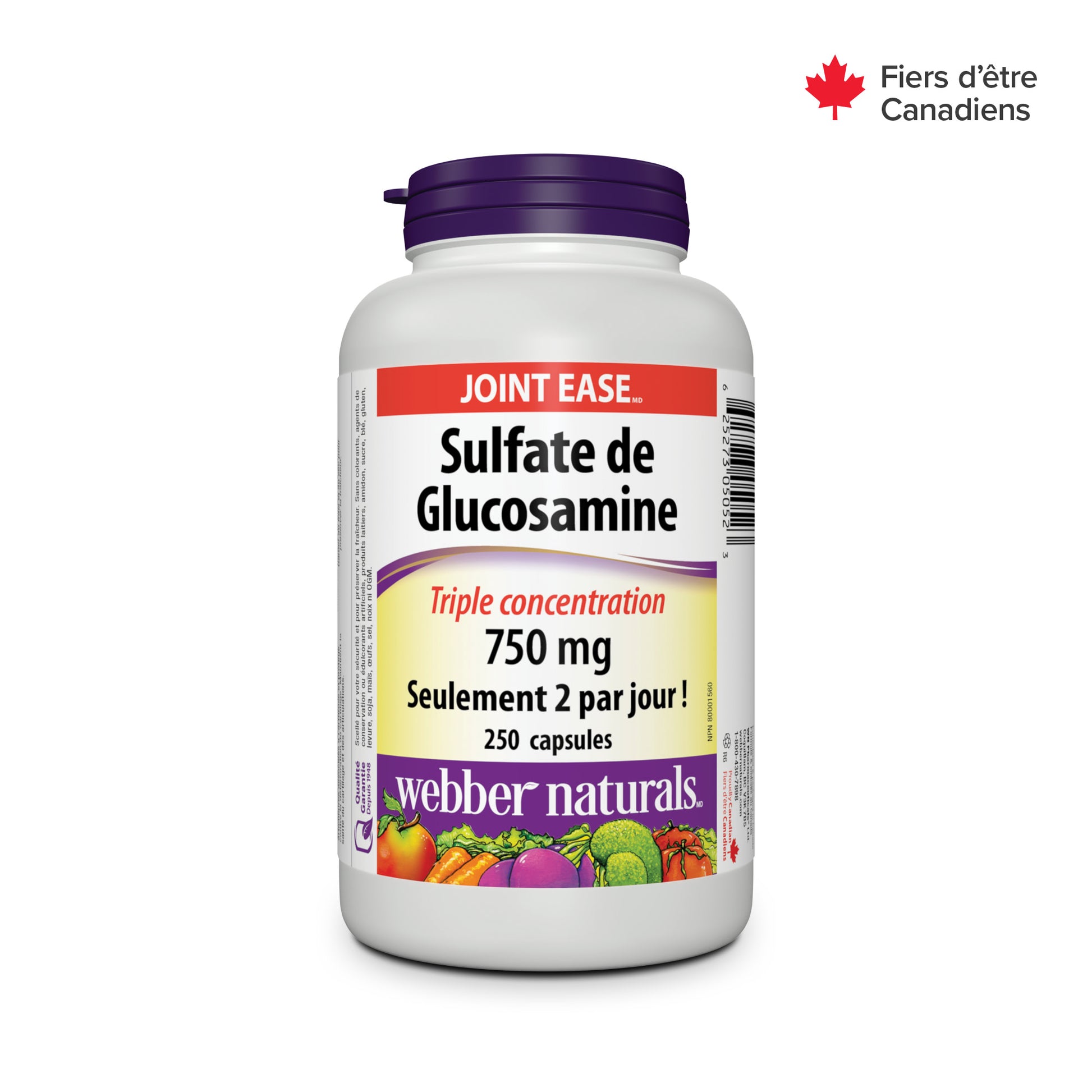 Sulfate de Glucosamine Triple concentration 750 mg for Webber Naturals|v|hi-res|WN5052