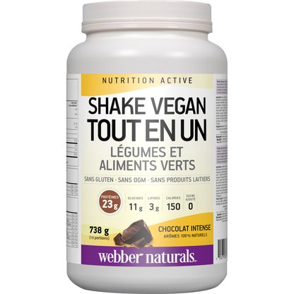 Tout en un shake vegan chocolat intense for Webber Naturals|v|hi-res|WN3585