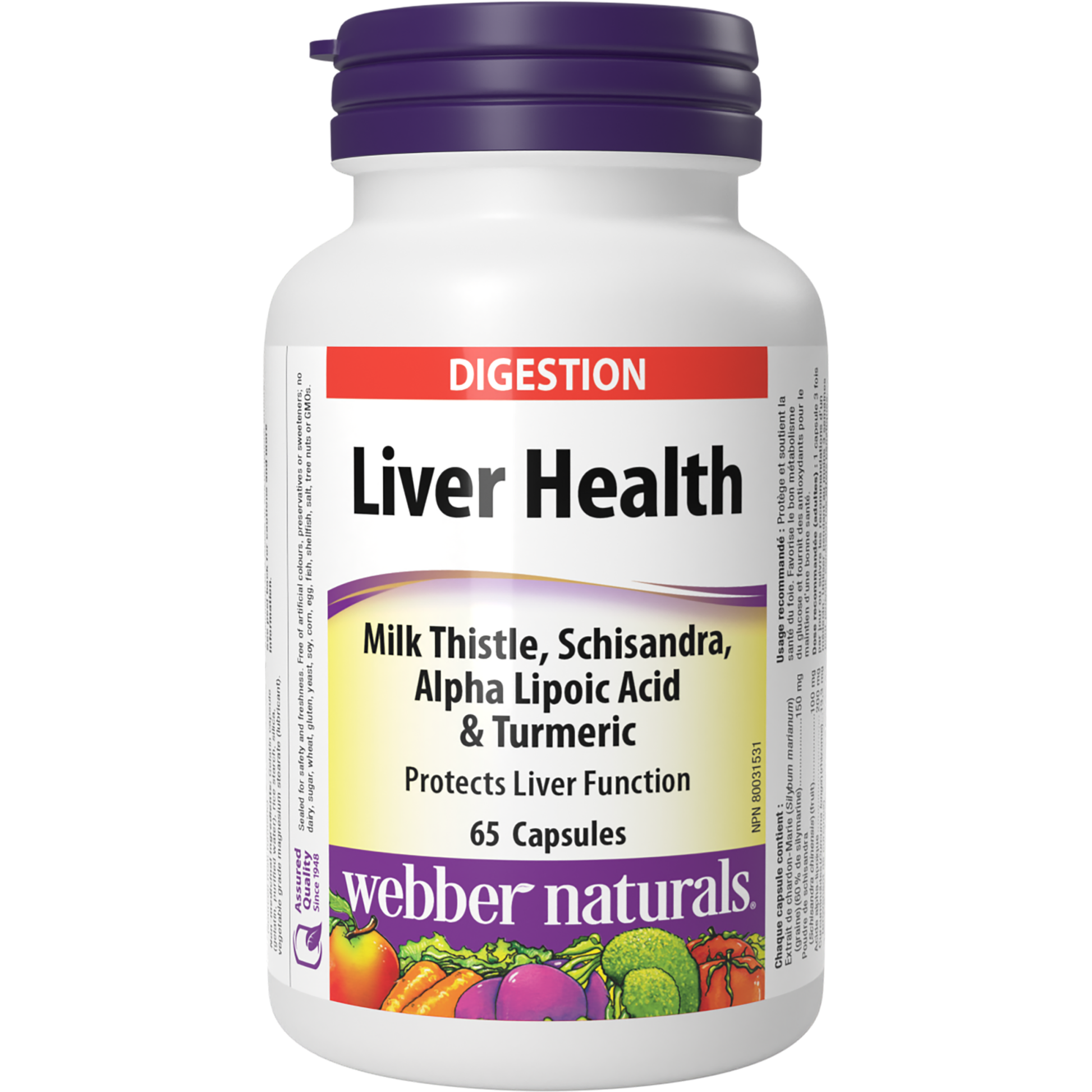Liver Health Milk Thistle, Schisandra, Alpha Lipoic Acid & Turmeric for Webber Naturals|v|hi-res|WN3452