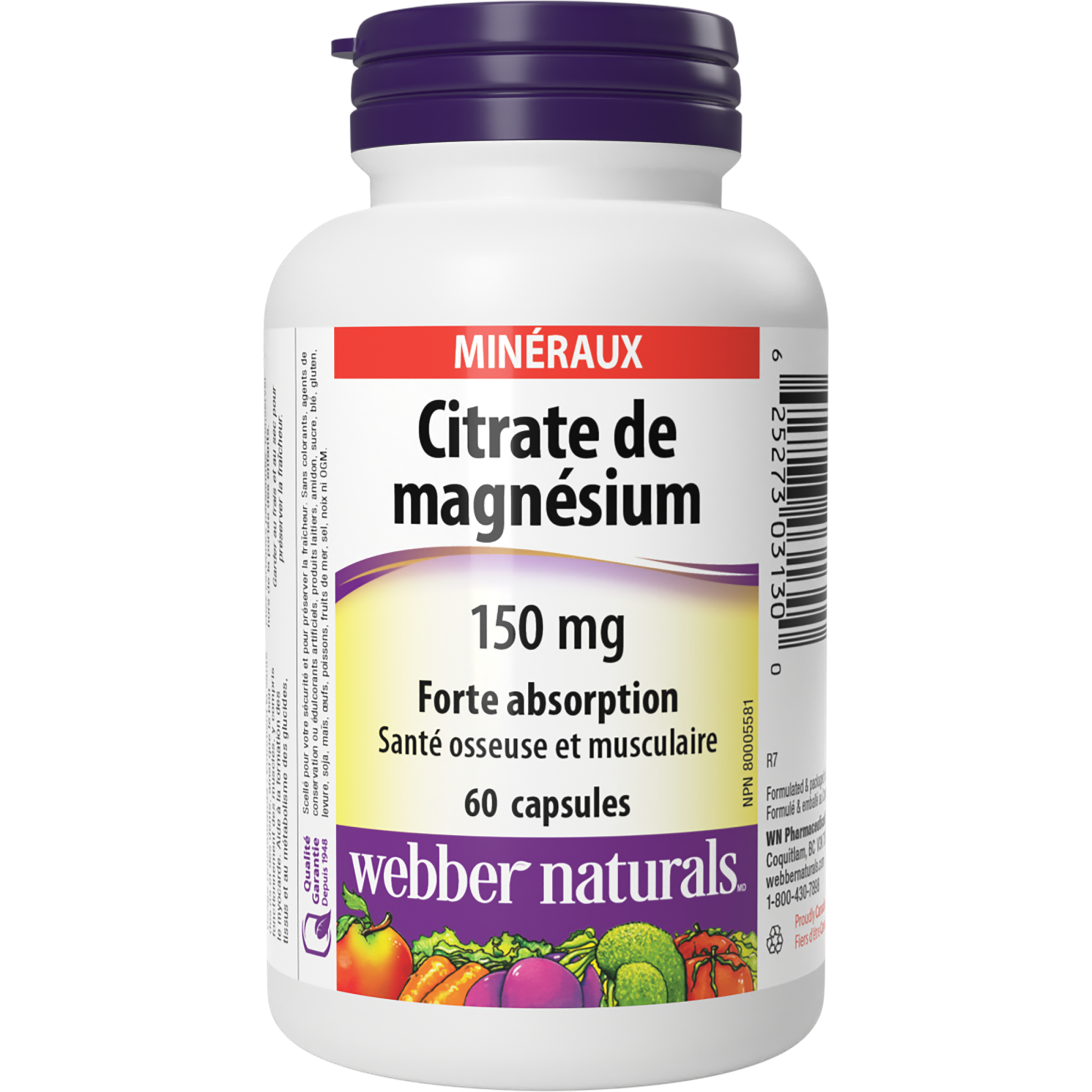 Citrate de magnésium Forte absorption 150 mg for Webber Naturals|v|hi-res|WN3130