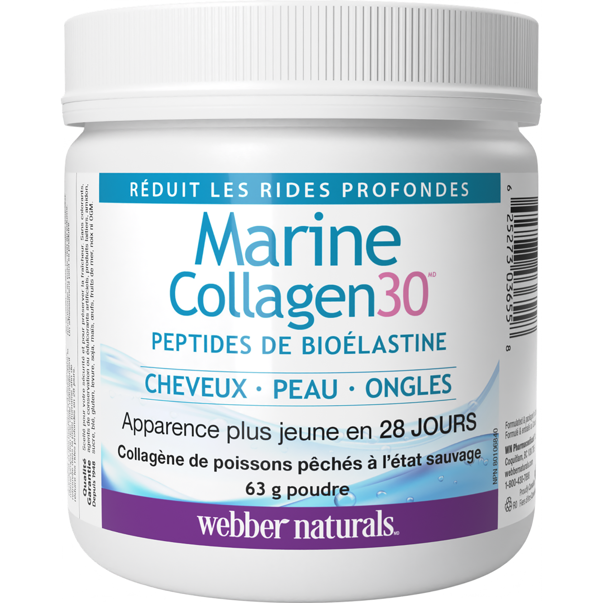 Marine Collagen30(MD) Peptides de bioélastine for Webber Naturals|v|hi-res|WN3655