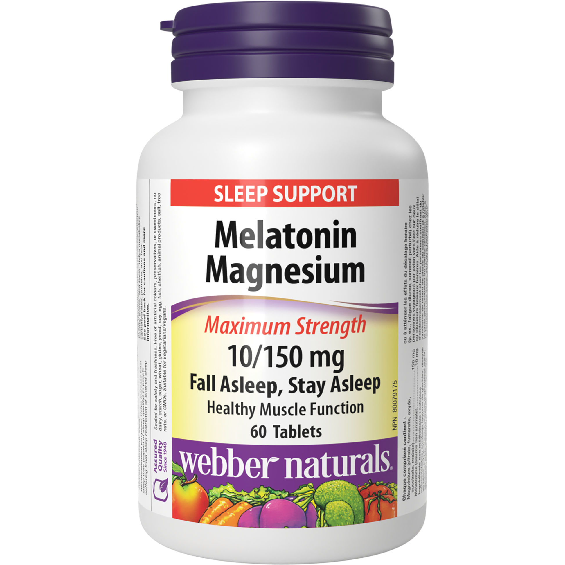 Melatonin Magnesium Maximum Strength 10/150 mg for Webber Naturals|v|hi-res|WN3174
