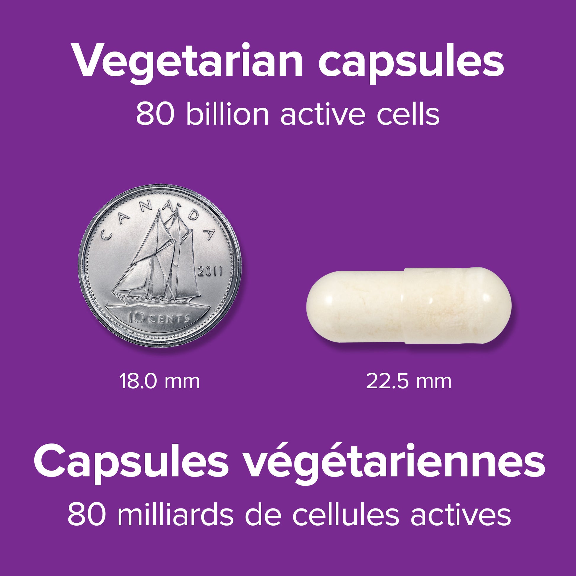 specifications-Probiotique 80 millards 8 souches de probiotiques for Webber Naturals