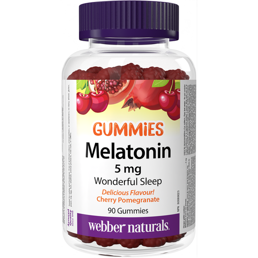 Melatonin 5 mg Cherry Pomegranate for Webber Naturals|v|hi-res|WN3686