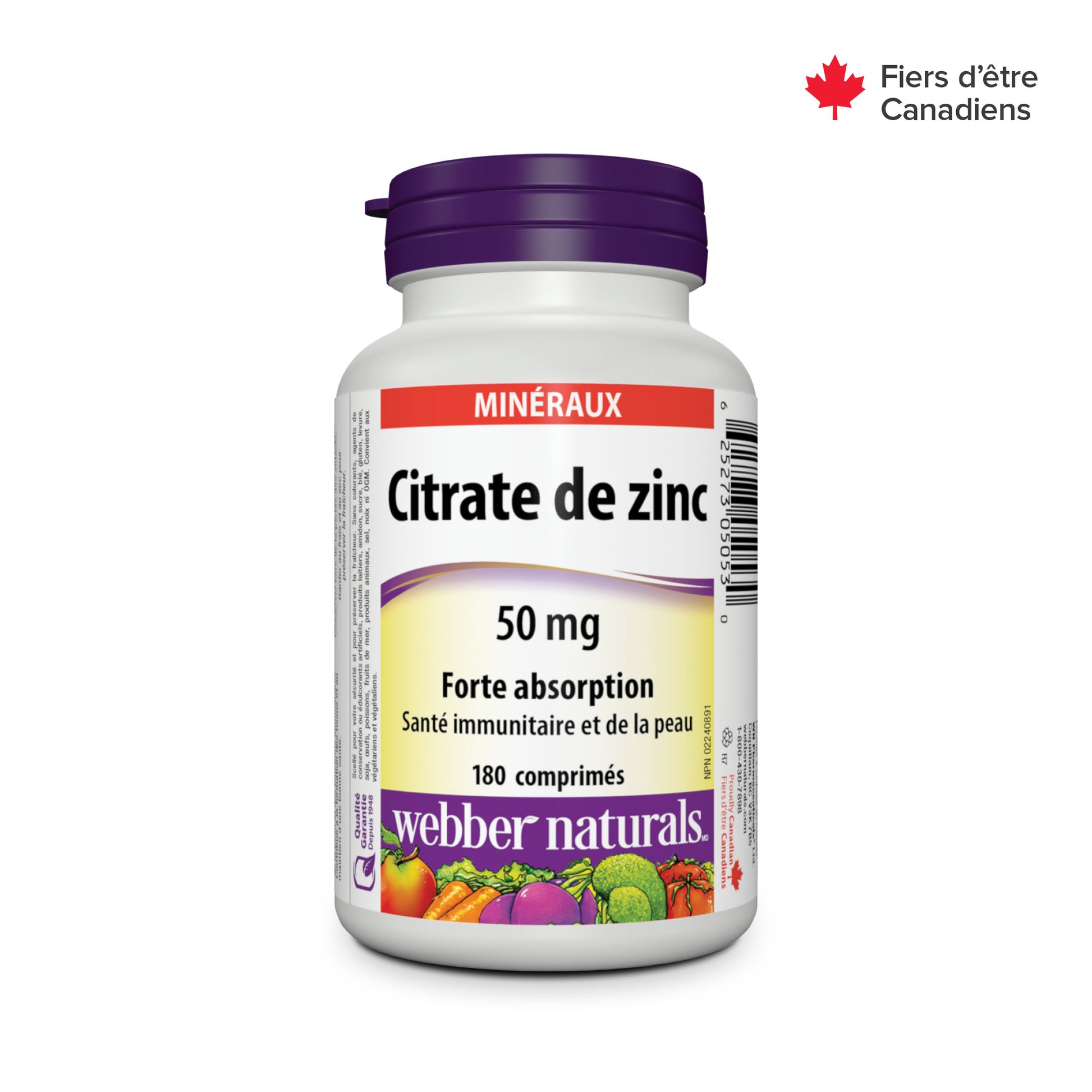 Citrate de zinc 50 mg for Webber Naturals|v|hi-res|WN5053