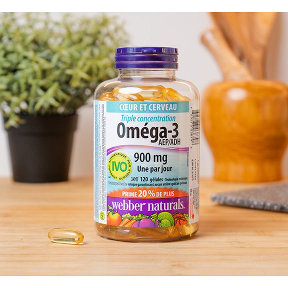 specifications-Triple Concentration Oméga-3 900 mg AEP/ADH for Webber Naturals