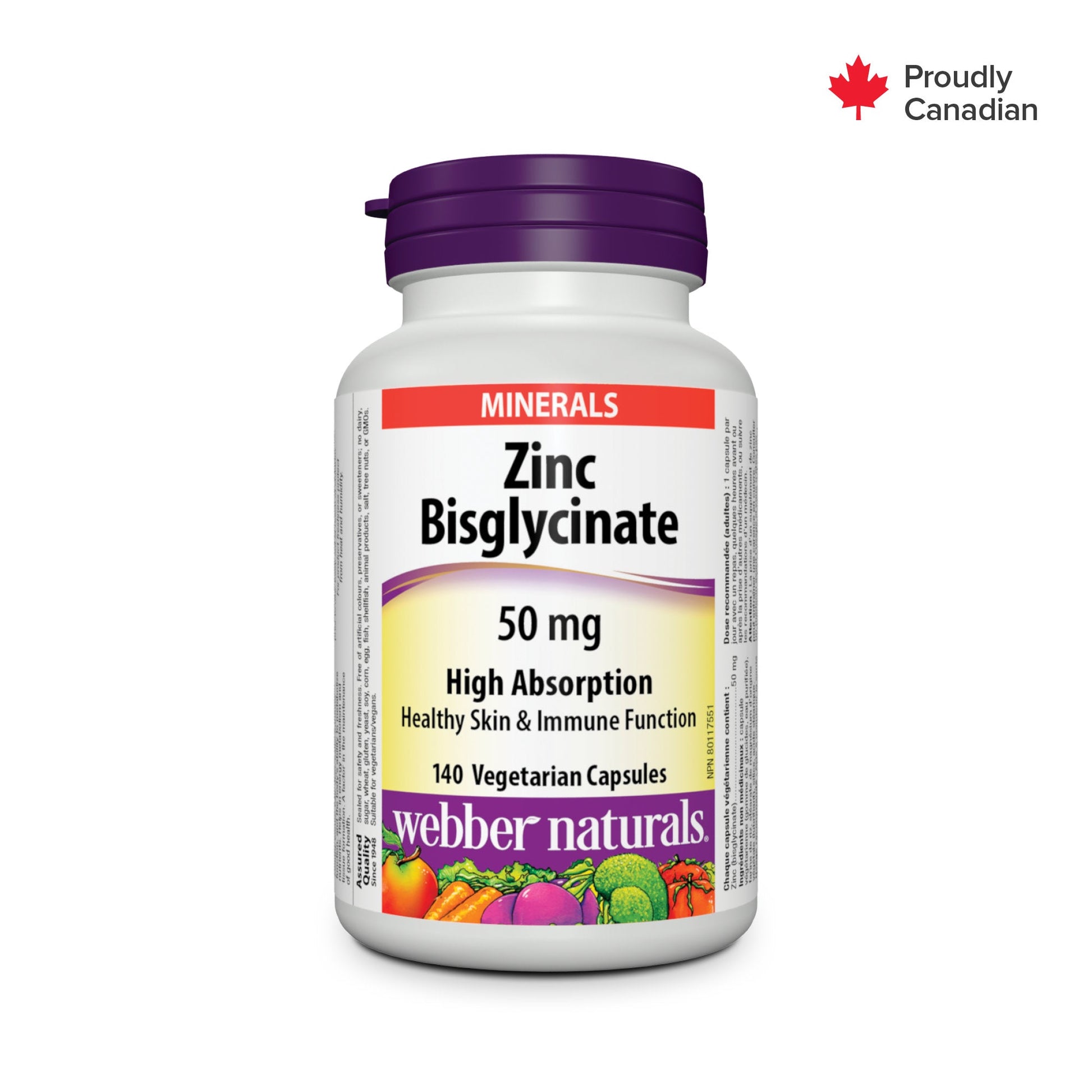 Zinc Bisglycinate 50 mg for Webber Naturals|v|hi-res|WN3919