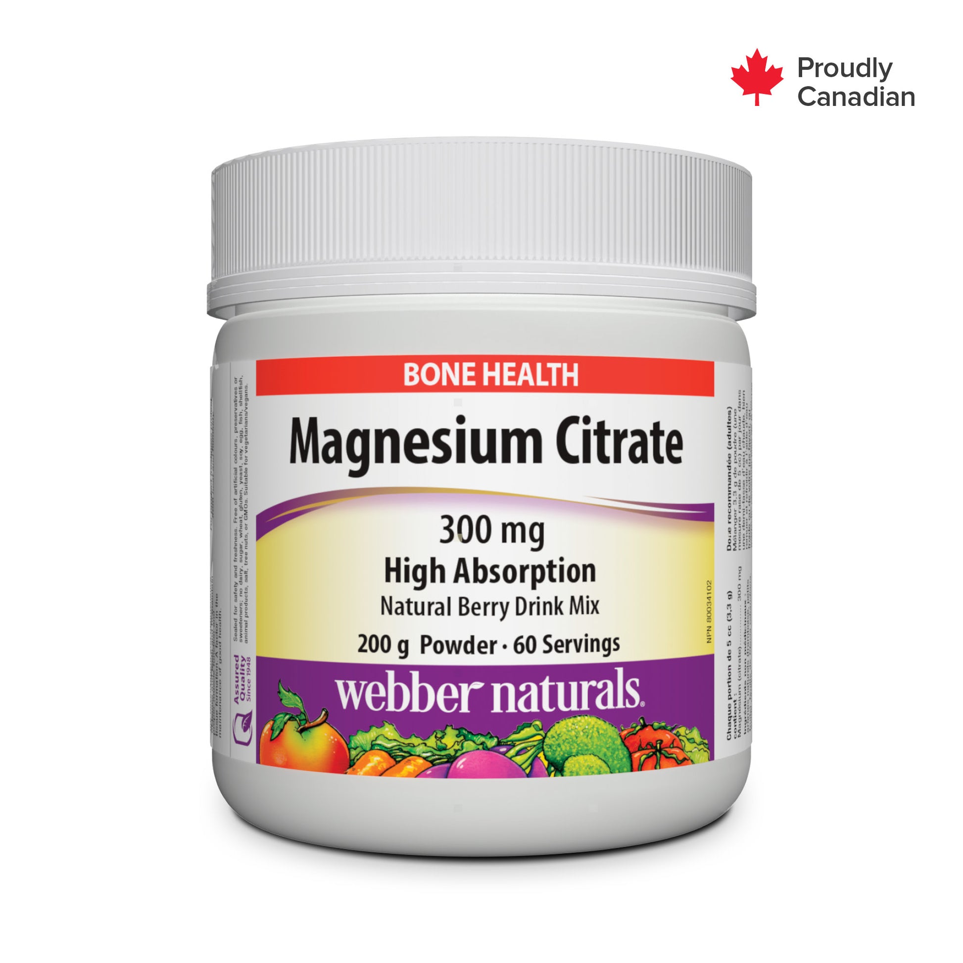 Citrate de magnésium Forte absorption 300 mg petits fruits for Webber Naturals|v|hi-res|WN3169
