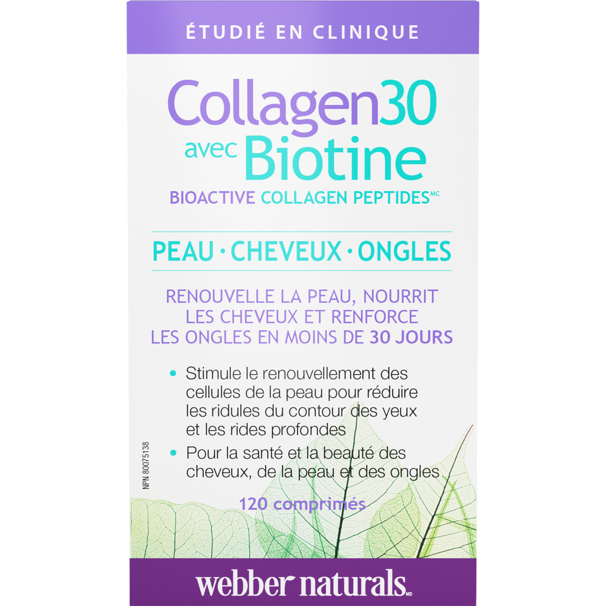 Collagen30 avec Biotine Bioactive Collagen Peptides for Webber Naturals|v|hi-res|WN3668