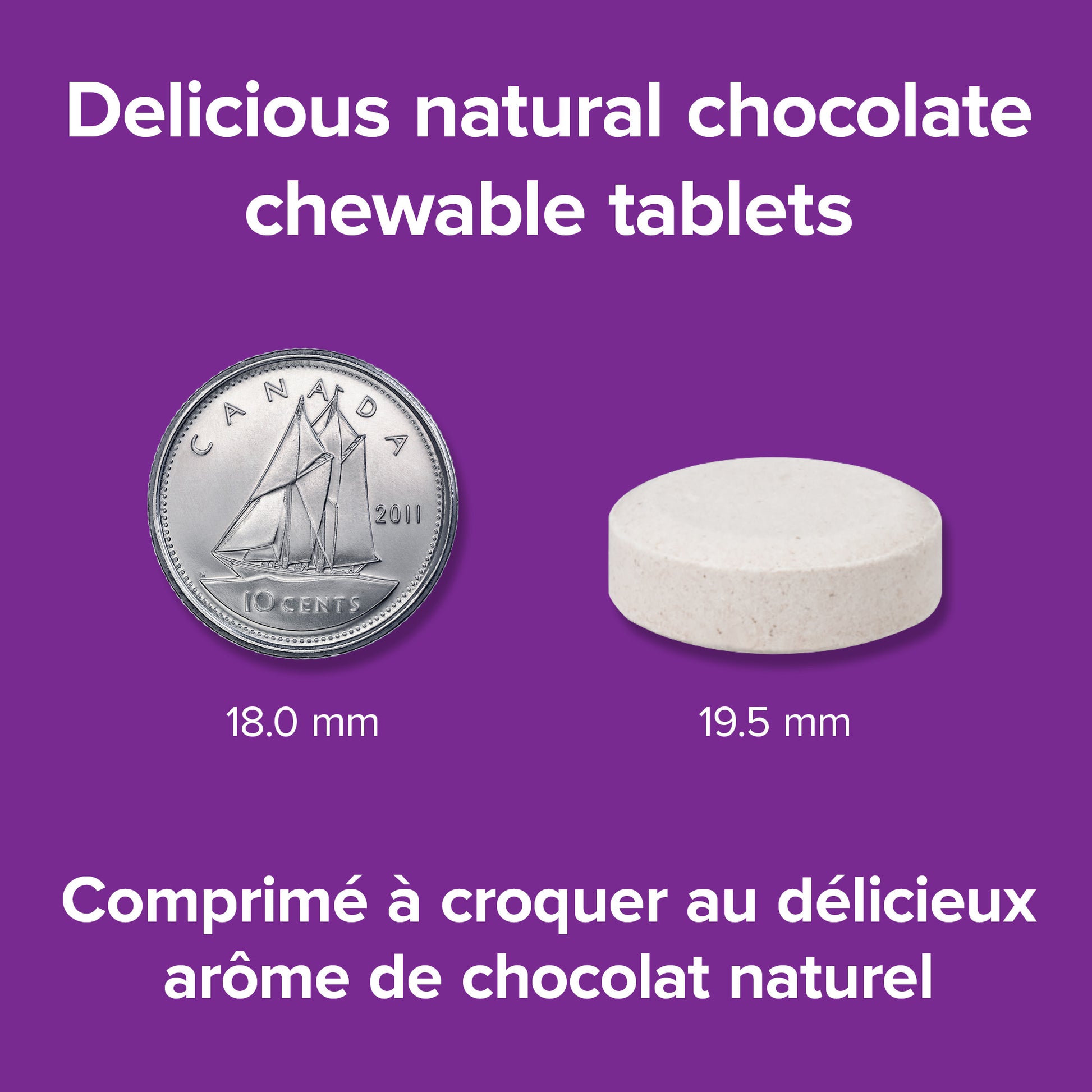 specifications-Mélatonine Magnésium Puissance maximale 10 mg/150 mg Chocolat naturel for Webber Naturals