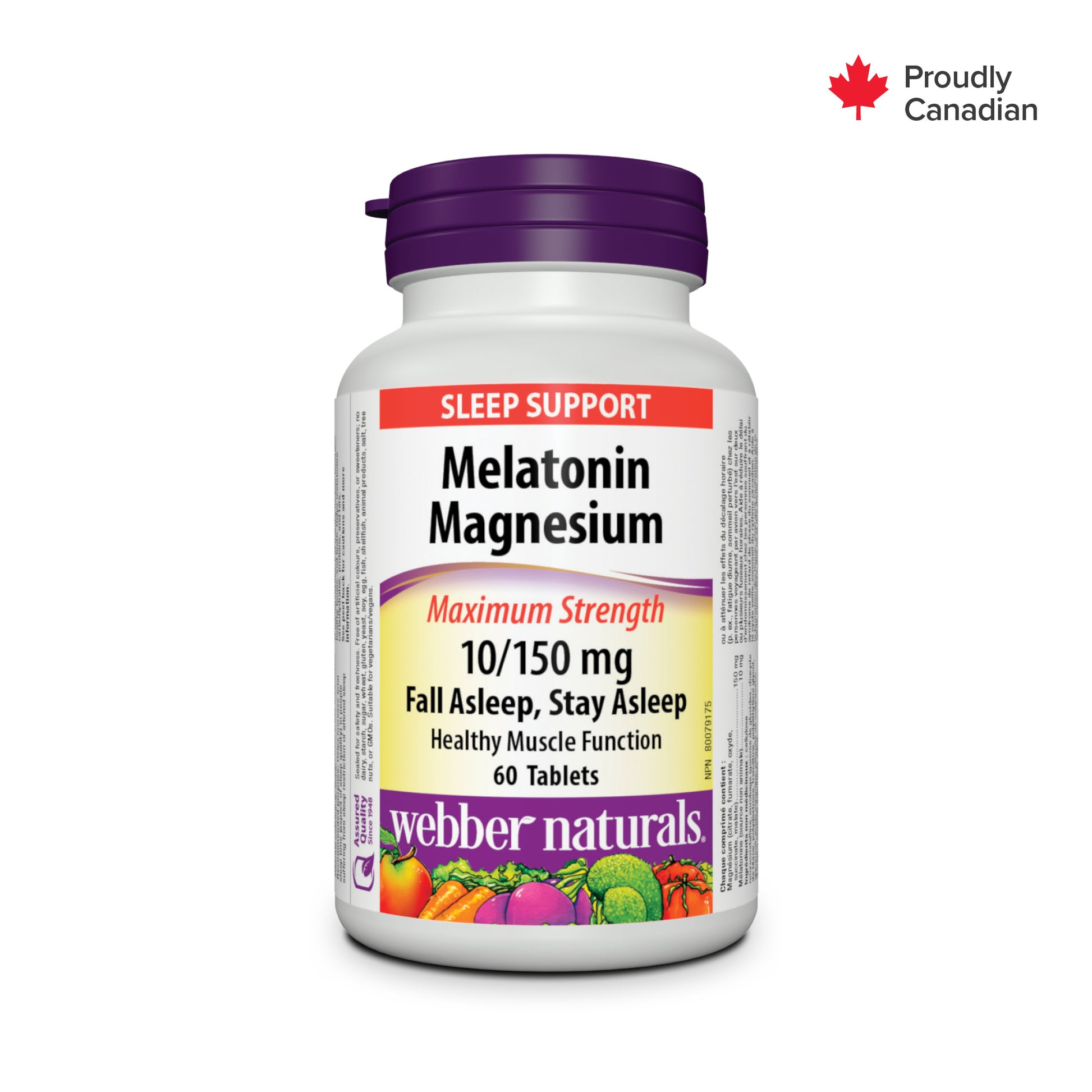 Melatonin Magnesium Maximum Strength 10/150 mg for Webber Naturals|v|hi-res|WN3174